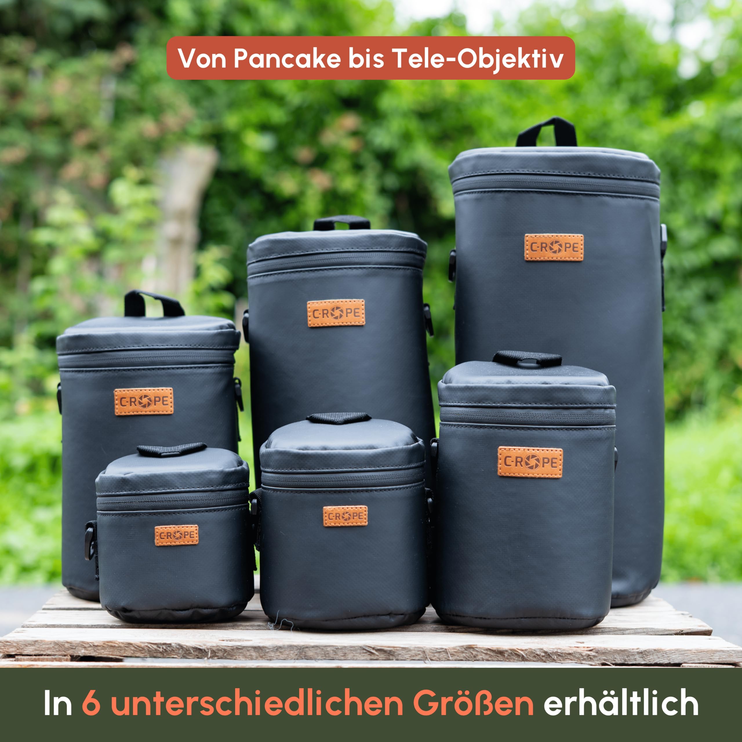 C-Rope wasserfeste Objektivtasche mit wasserdichtem Reißverschluss - Schutzbeutel für Kamera Objektive - Premium Objektivbeutel