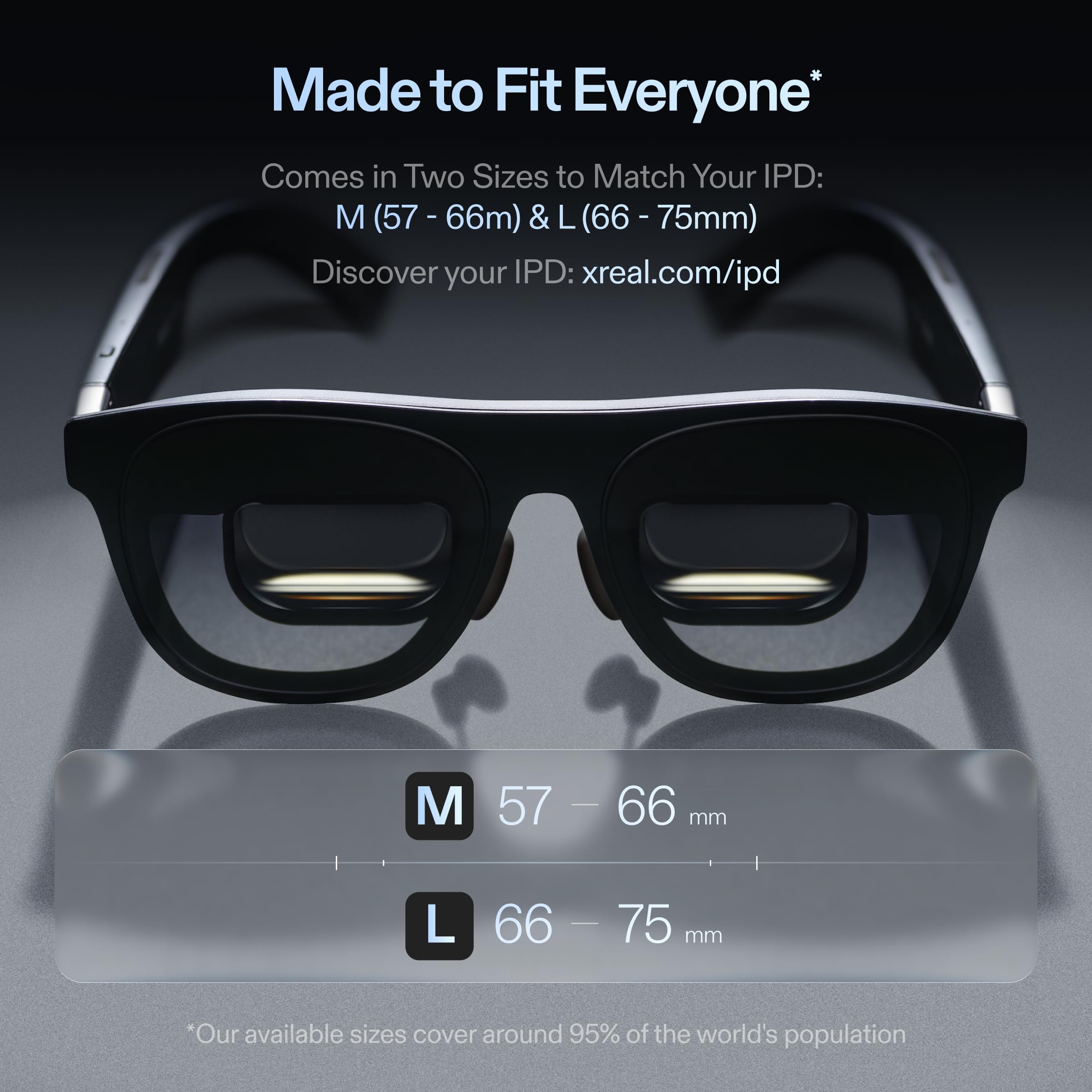 XREAL One Pro AR Glasses with X1 Chip, Native 3 DoF, X-Prism Optics, 57°FOV 171" 120Hz FHD Display, Sound by Bose, XR Glasses for iPhone 16, Steam Deck, ROG, Mac, PC, Android & iOS M (IPD 57-66mm)