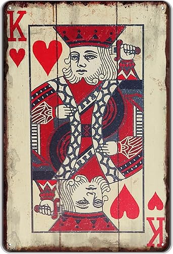 Letrero de metal retro para decoración de pared de póquer vintage, letrero decorativo de pared para hombre, cueva, hogar, cafetería, pub, bar,