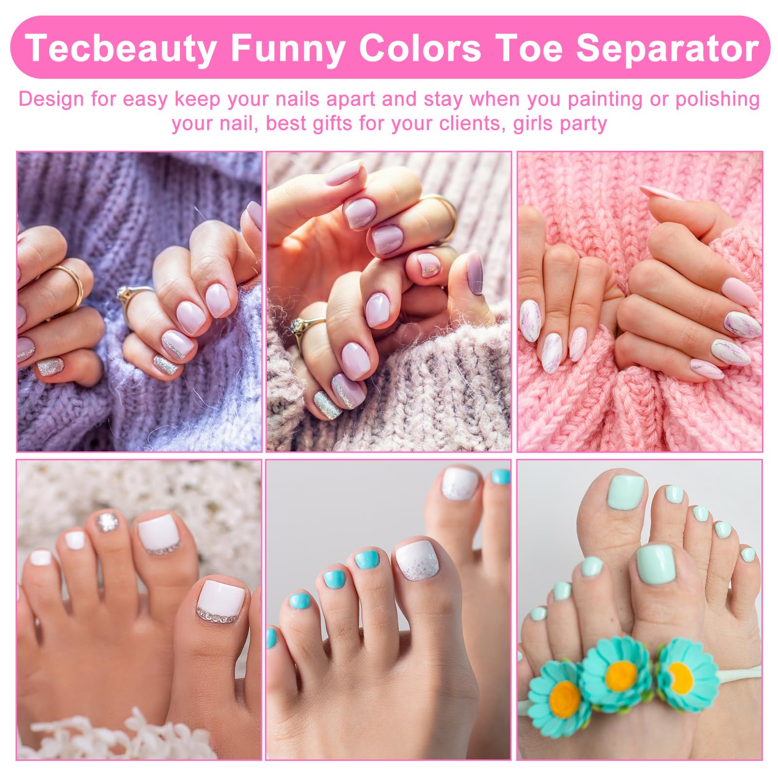 400 pezzi (200 paia) separatori per dita dei piedi, kit di strumenti per pedicure, distanziatori morbidi per pedicure, divaricatori per dita, per donne e uomini, unghie dei piedi, nail art, pittura