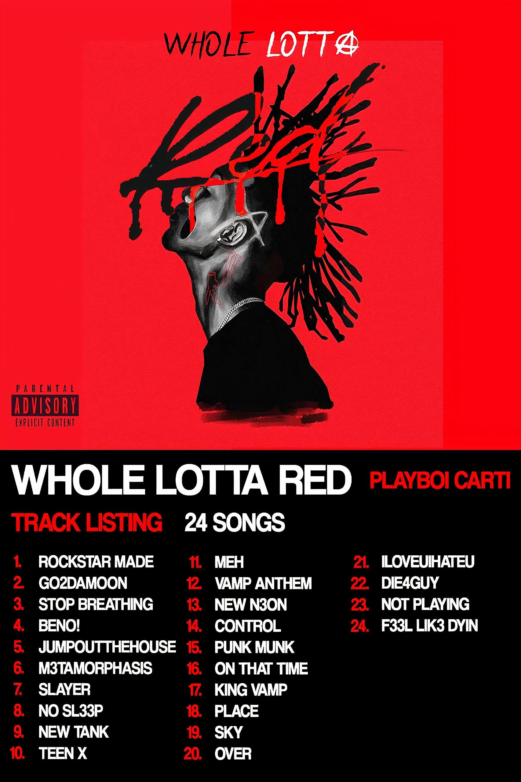 Waayb Playboi Carti Album Cover Decorative Family House Art Poster