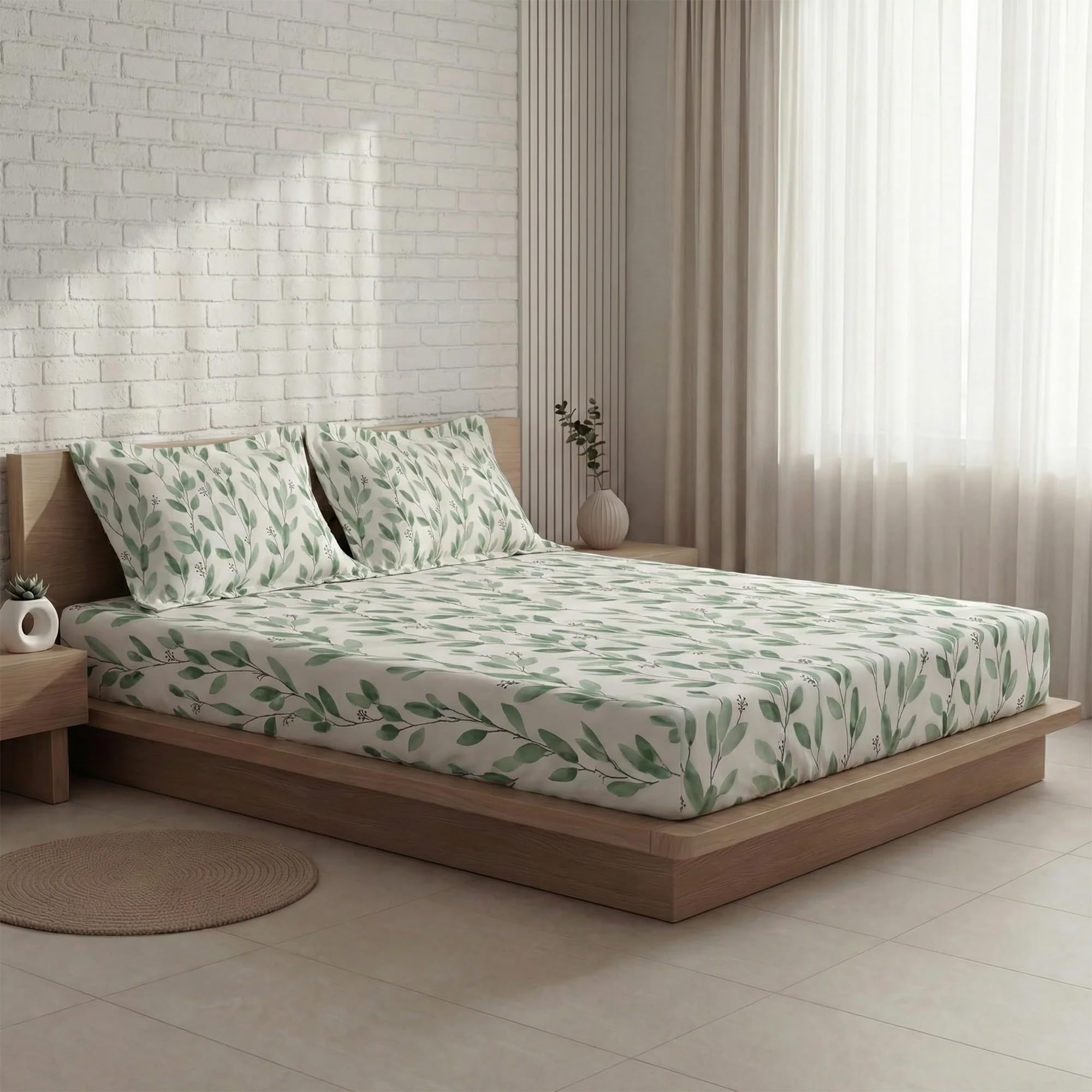 SleepyCat Cotton Bedsheet Set - Queen Size -16 SleepyCat Cotton Bedsheet Set - Queen Size -16