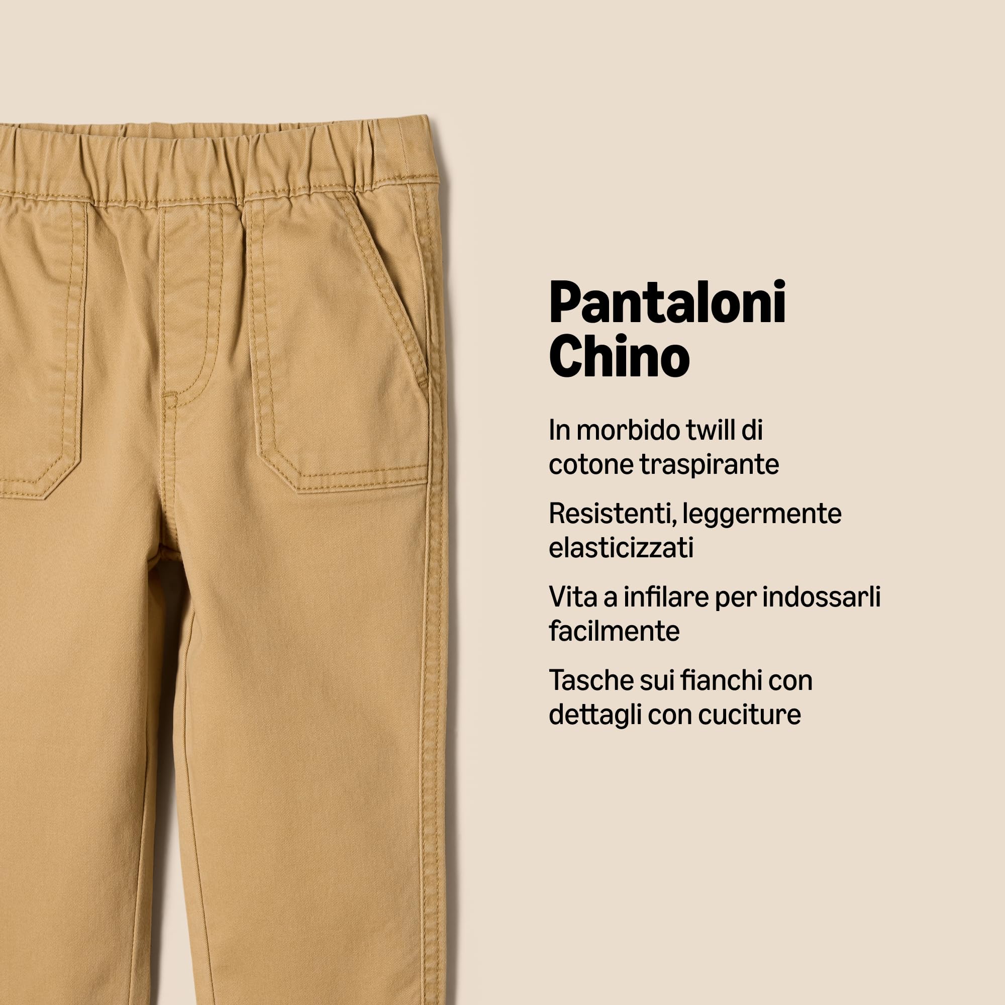 Amazon Essentials x Sofia Grainge Pantaloni Chino Elasticizzati Bimbo e Bambino