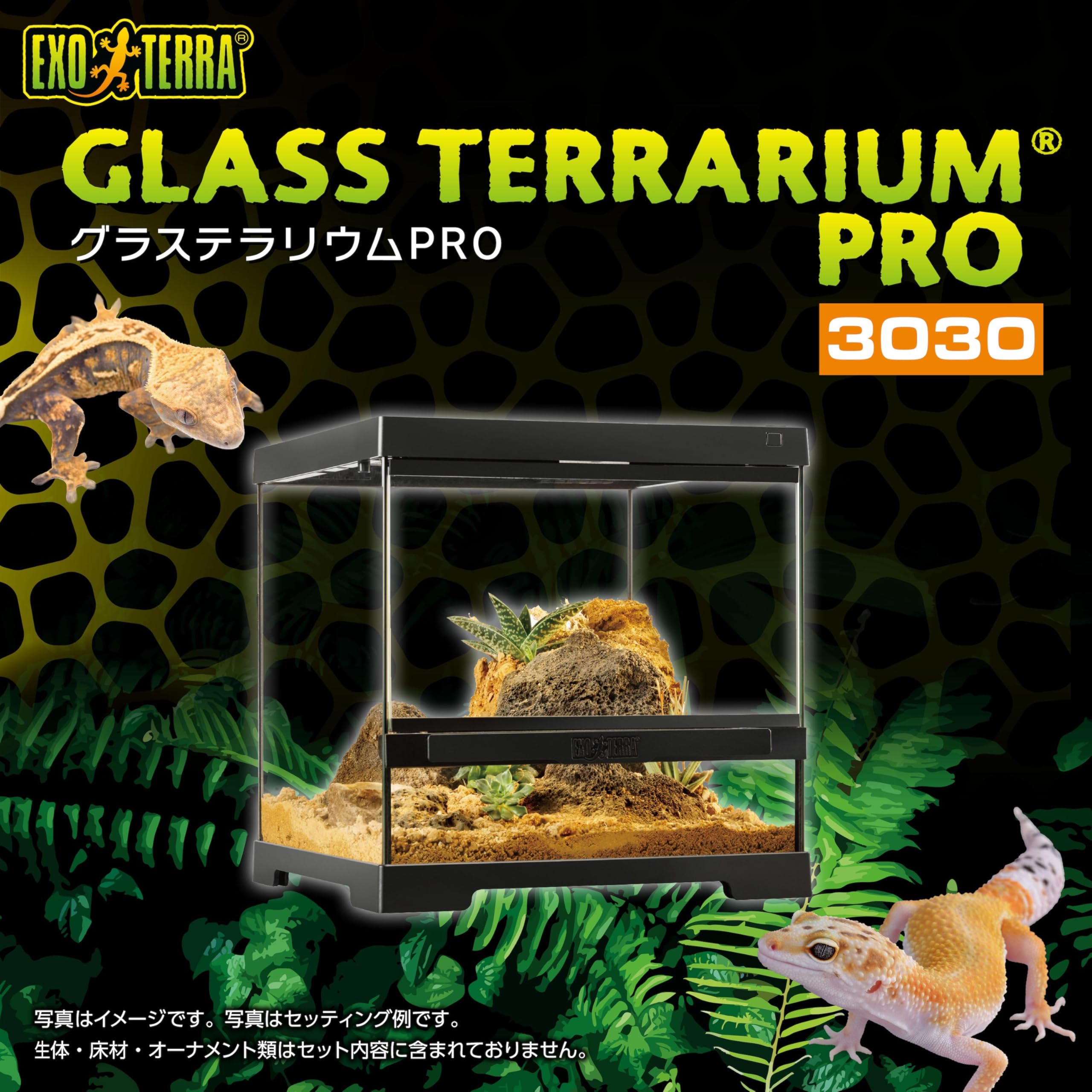 エキゾテラ EXOTERRA グラステラリウムPRO3030 PT4400 組立不要 フロントドア 爬虫類飼育ケージ レオパ(ヒョウモントカゲモドキ)・ニシアフ等に W31×D31×H31.8cm - 3