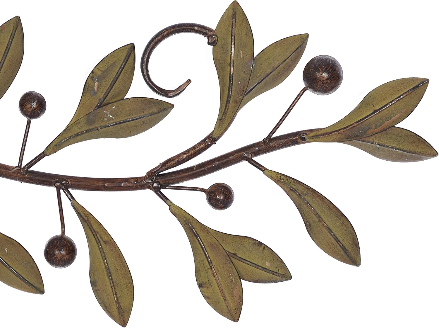 Deco 79 Metal Leaf Wall Decor, 48" x 1" x 11", Green