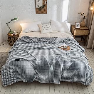 YUNSW Manta De Lana De Coral Cálida Y Gruesa Manta De Cama para Siestas Suave Y Agradable para La Piel Manta De Sofá A Cuadros