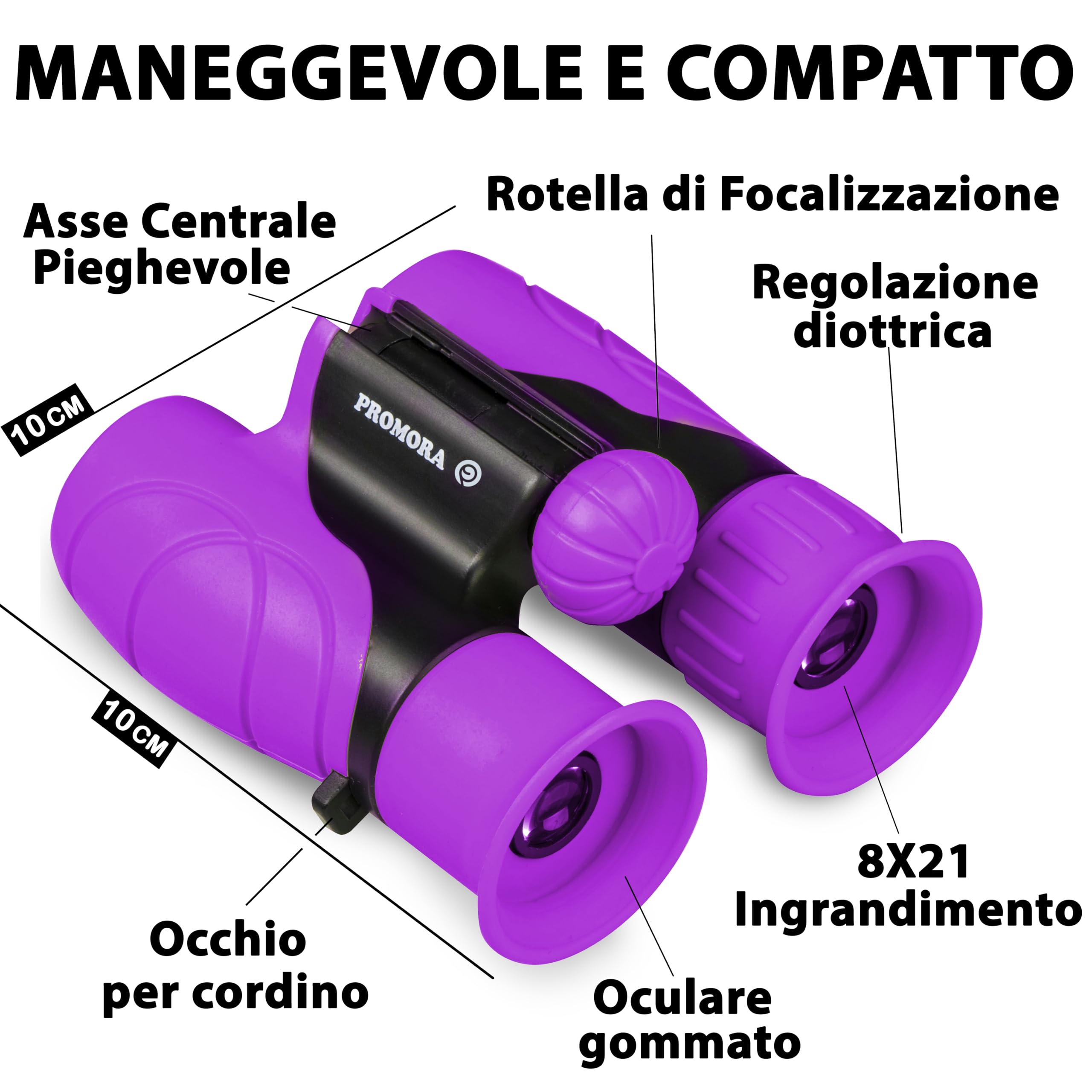 Binocolo Bambini - Regalo ottimale - pasqua - Forte ingrandimento 8X21 - Set Esploratore Completo con Lente d'Ingrandimento e Bussola - Giochi per bambino e bambina di 3-12 anni - La Pasqua