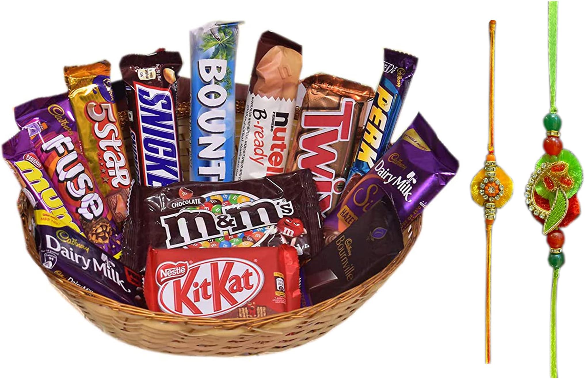 FOOD LIBRARY THE MAGIC OF NATURERakhi for Brother with Chocolates Gift Hamper
