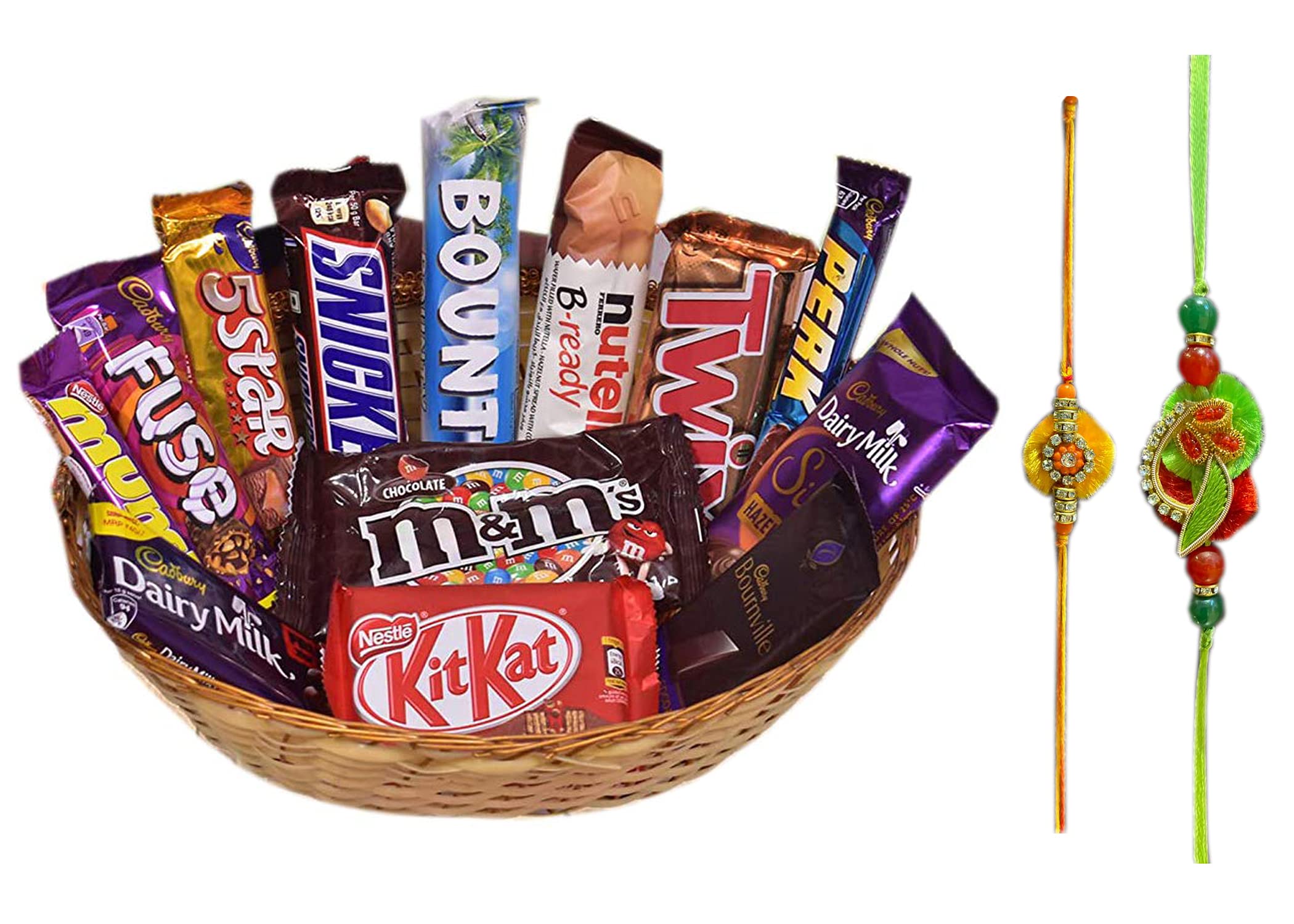 FOOD LIBRARY THE MAGIC OF NATURERakhi for Brother with Chocolates Gift Hamper