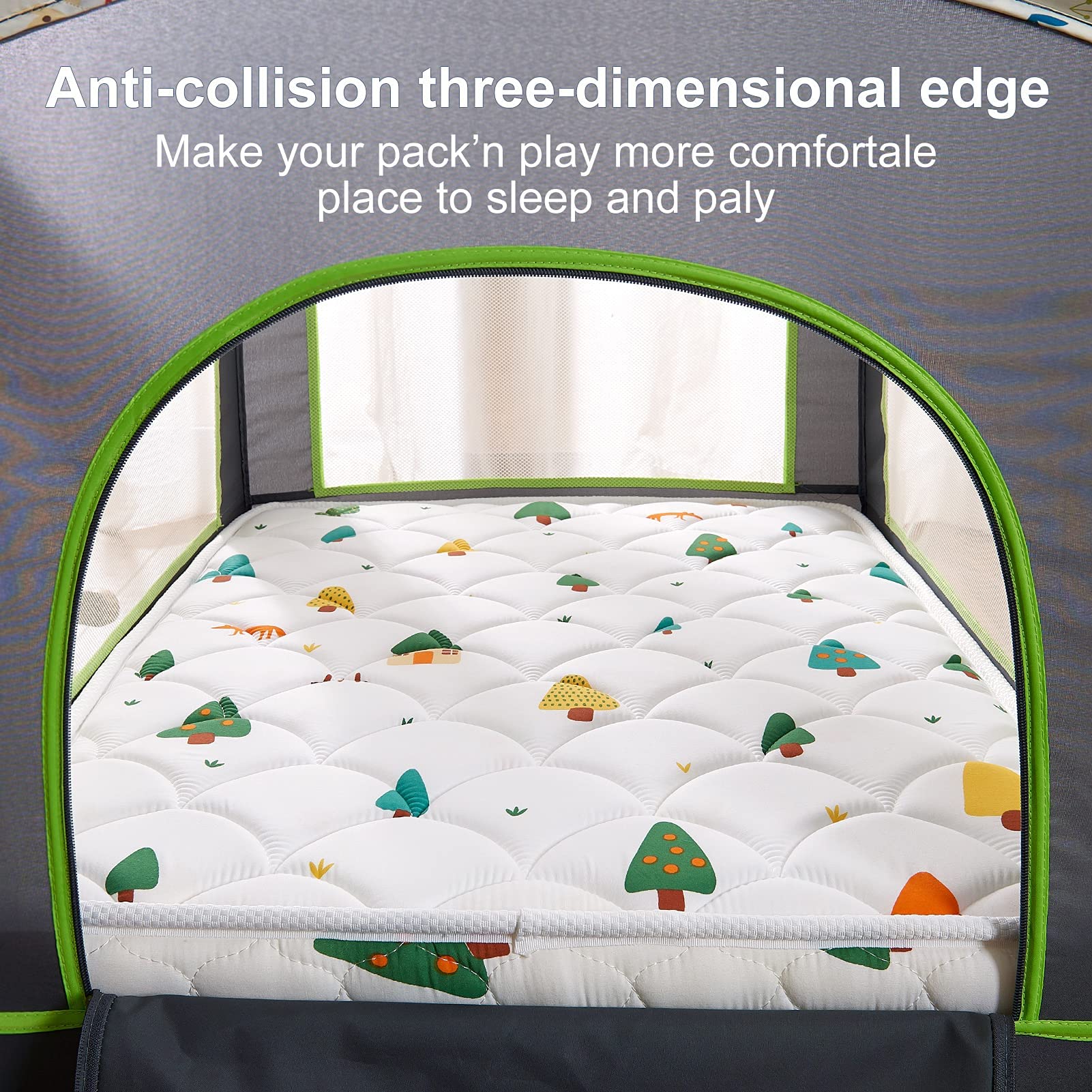 Vibe bear 3" Soft Premium Foam Pack and Play Mattress and Pack N Play