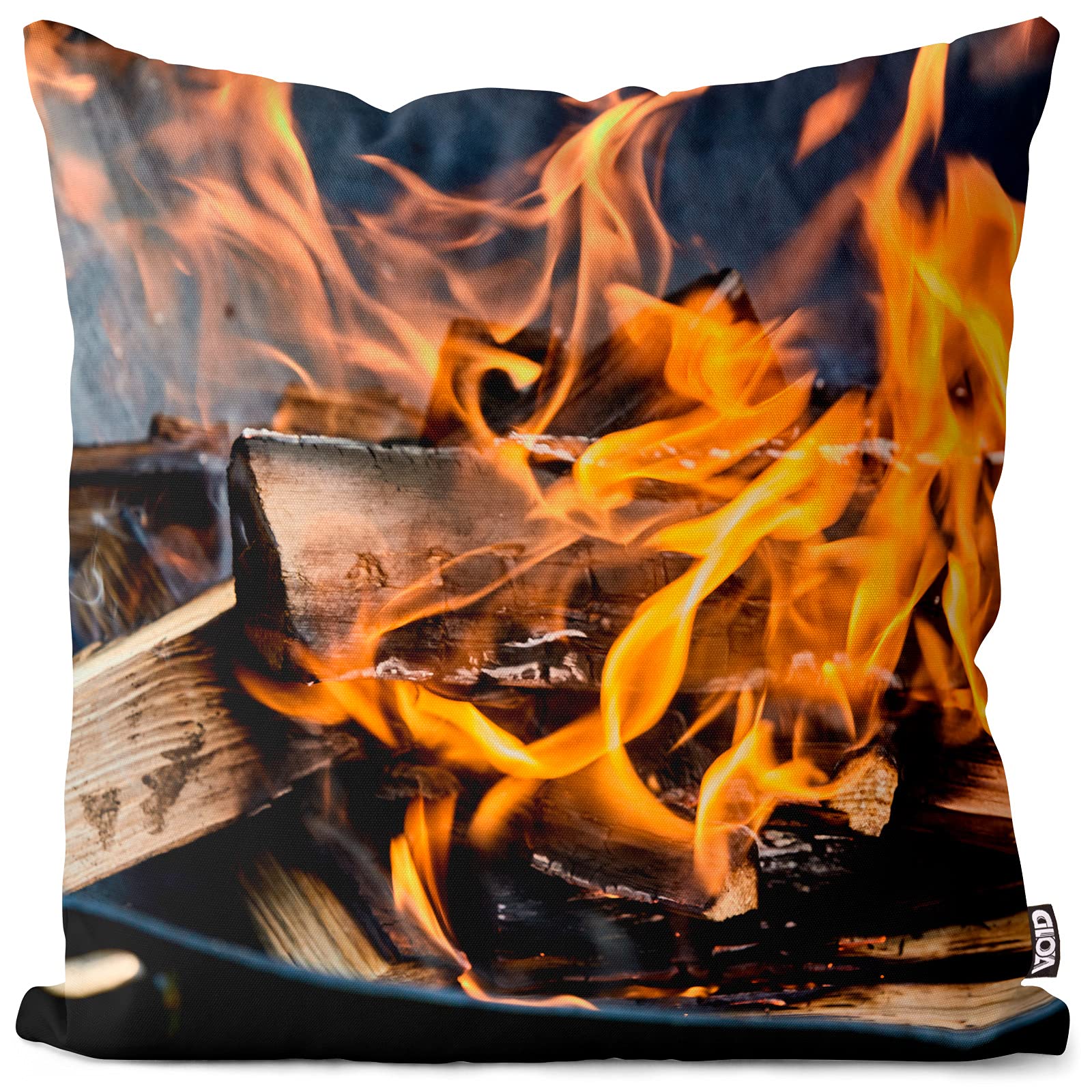 VOID Feuer Grillen Lagerfeuer Kissenbezug Kissenhülle Sofakissen Kissen Deko Outdoor-Kissen Dekokissen, Kissen Größe:80 x 80 cm