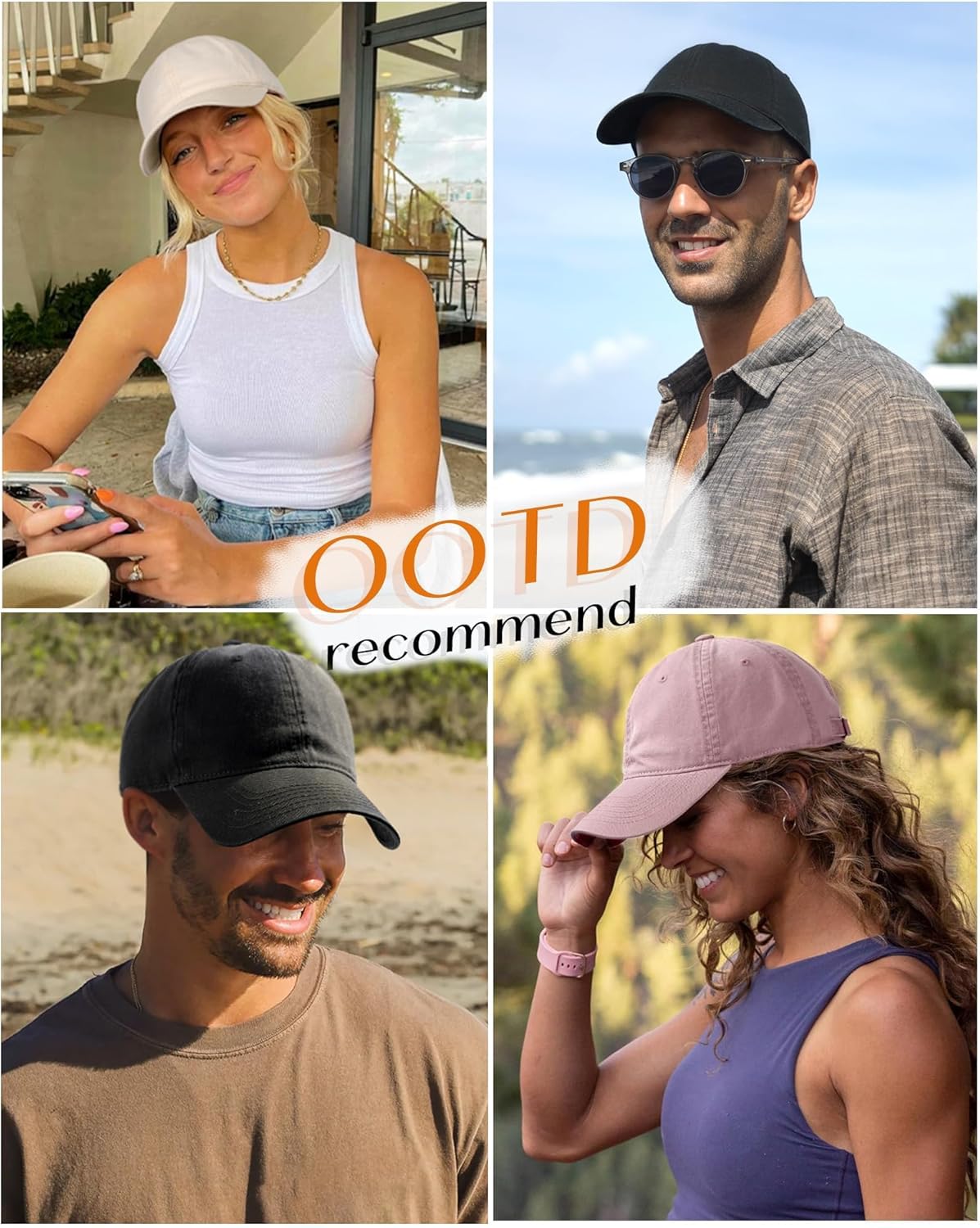 FURTALK Unisex Vintage Washed Unstructured Baseball Cap Washed Cotton Adjustable Dad Hat - Image 5