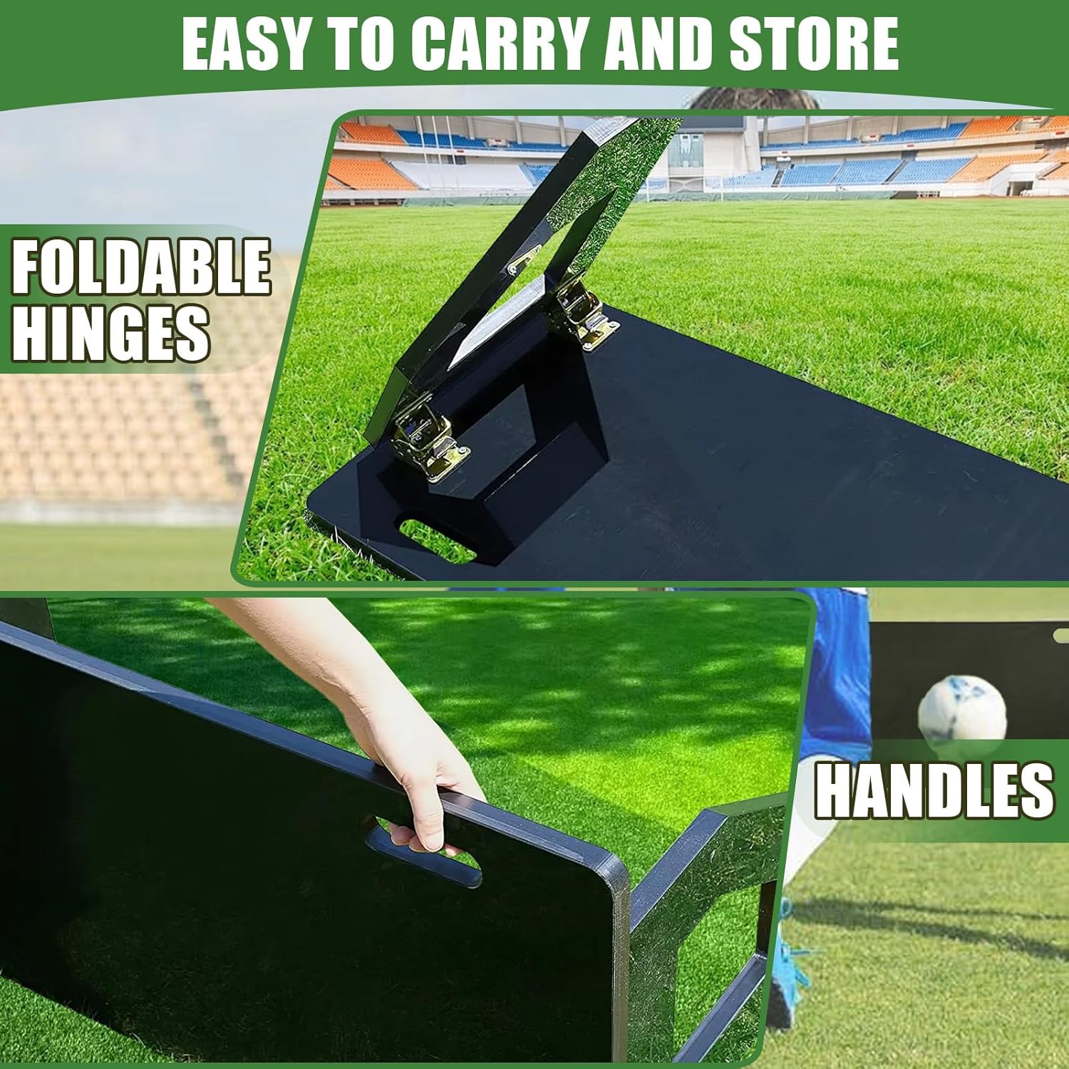 Soccer Rebounder Board, Dual Angle Kick Back Trainer,Football Training Equipment,for Passing Skills