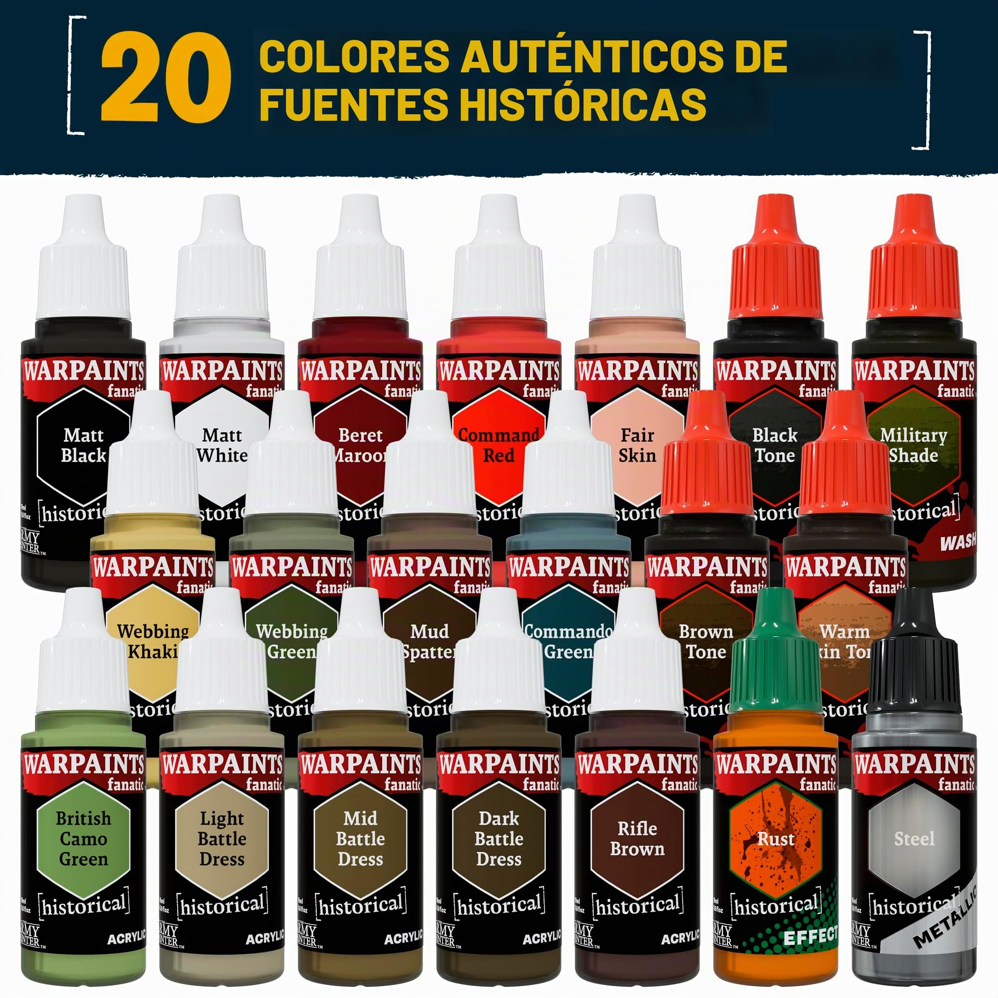 The Army Painter, Historical WWII British Paint Set, 20 x 18 ml