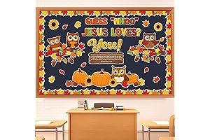Containlol Fall Bulletin Board Decorations Set Autumn Religious Classroom Decor