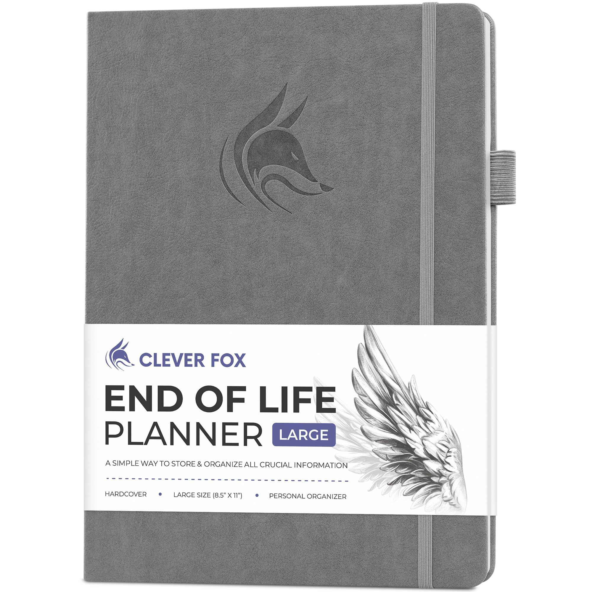 Clever Fox End of Life Planner – Final Arrangements Organizer for Beneficiary, Will Preparation, Last Wishes & Funeral Planning, A4 (Gray)