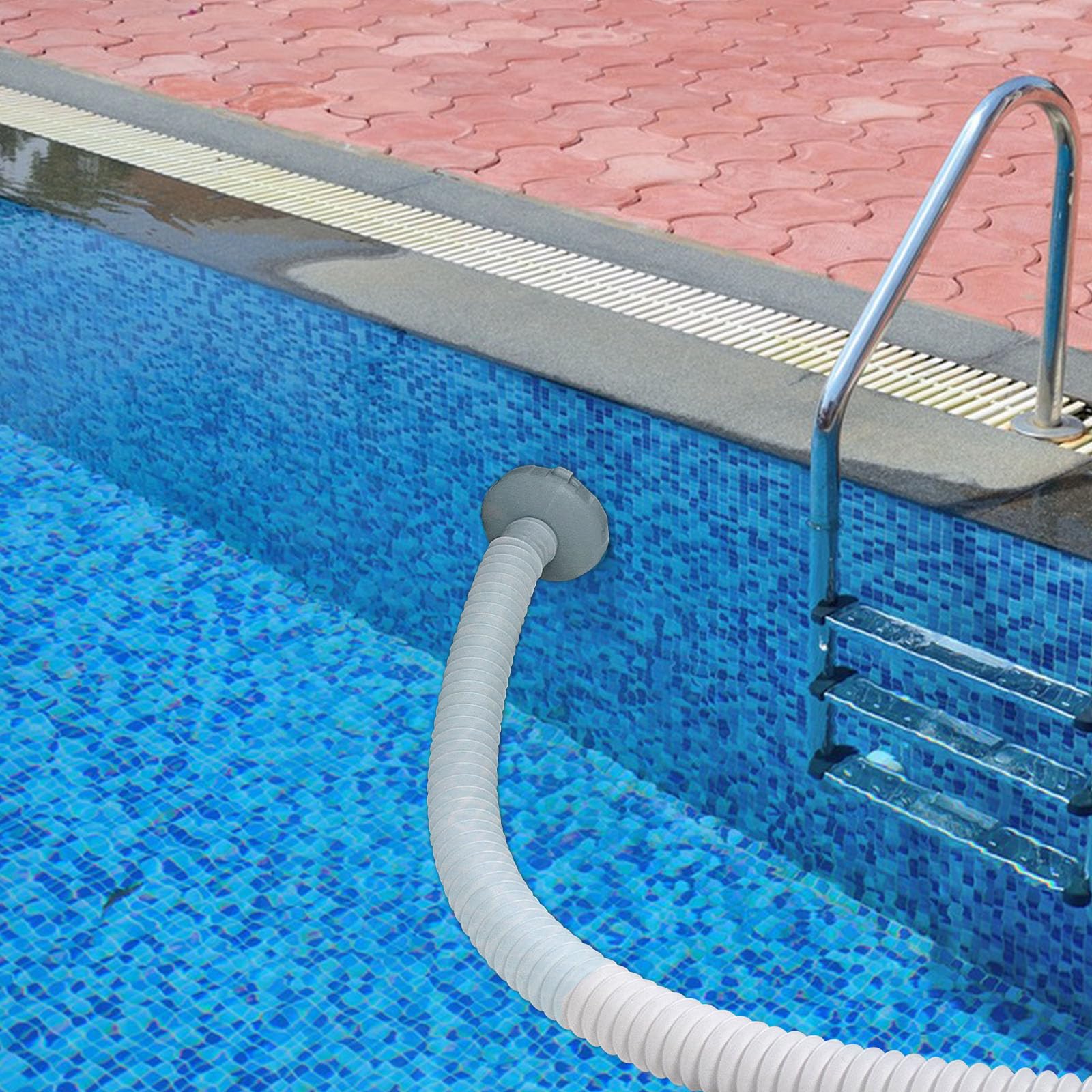Aspiradora de piscina para piscinas pequeñas, limpiador de mano no eléctrico con poste telescópico y manguera de 13 pies, compatible con bomba de filtro, kit de limpieza para piscinas sobre el suelo