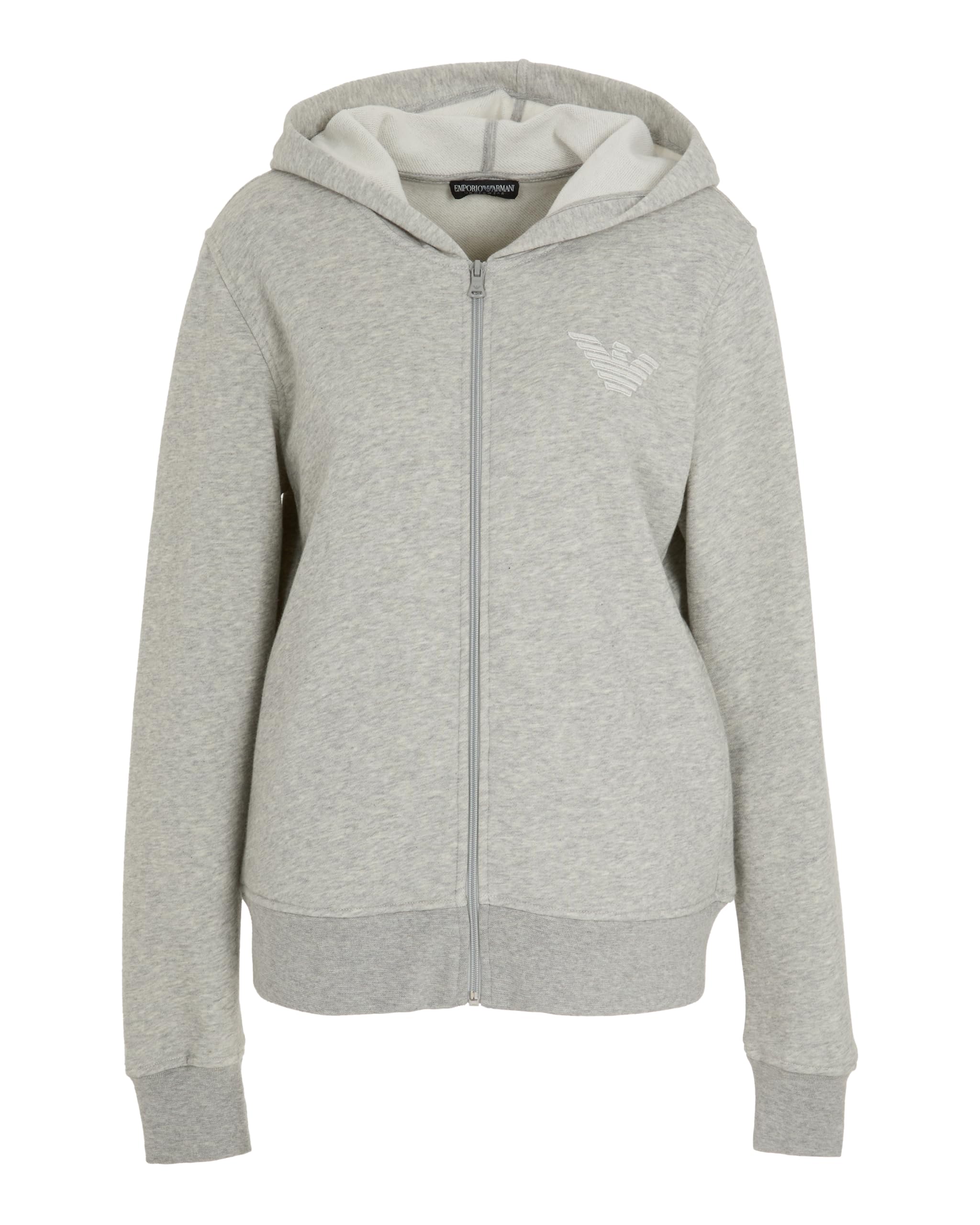 Emporio Armani Damen Grau -Sweatshirt Mit Kapuze, Durchgehender Reißverschluss, Größe M, M