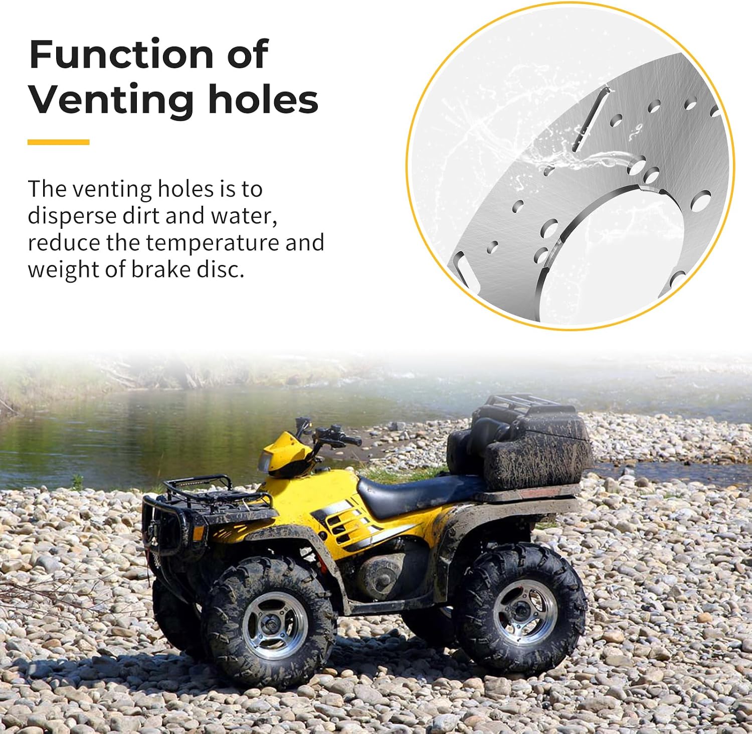 M MATI Front Brake Disc Rotor for Polaris Sportsman 335 500 Magnum 500 Ranger 500 Worker 500 Xpedition 425 Xplorer 400 Diesel 455 5242935