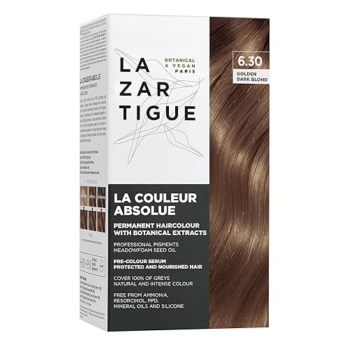 Lazartigue La Couleur - Tinte permanente para el cabello con extractos botánicos, color y brillo nutritivos, libre de amoníaco, PPD, resorcinol,