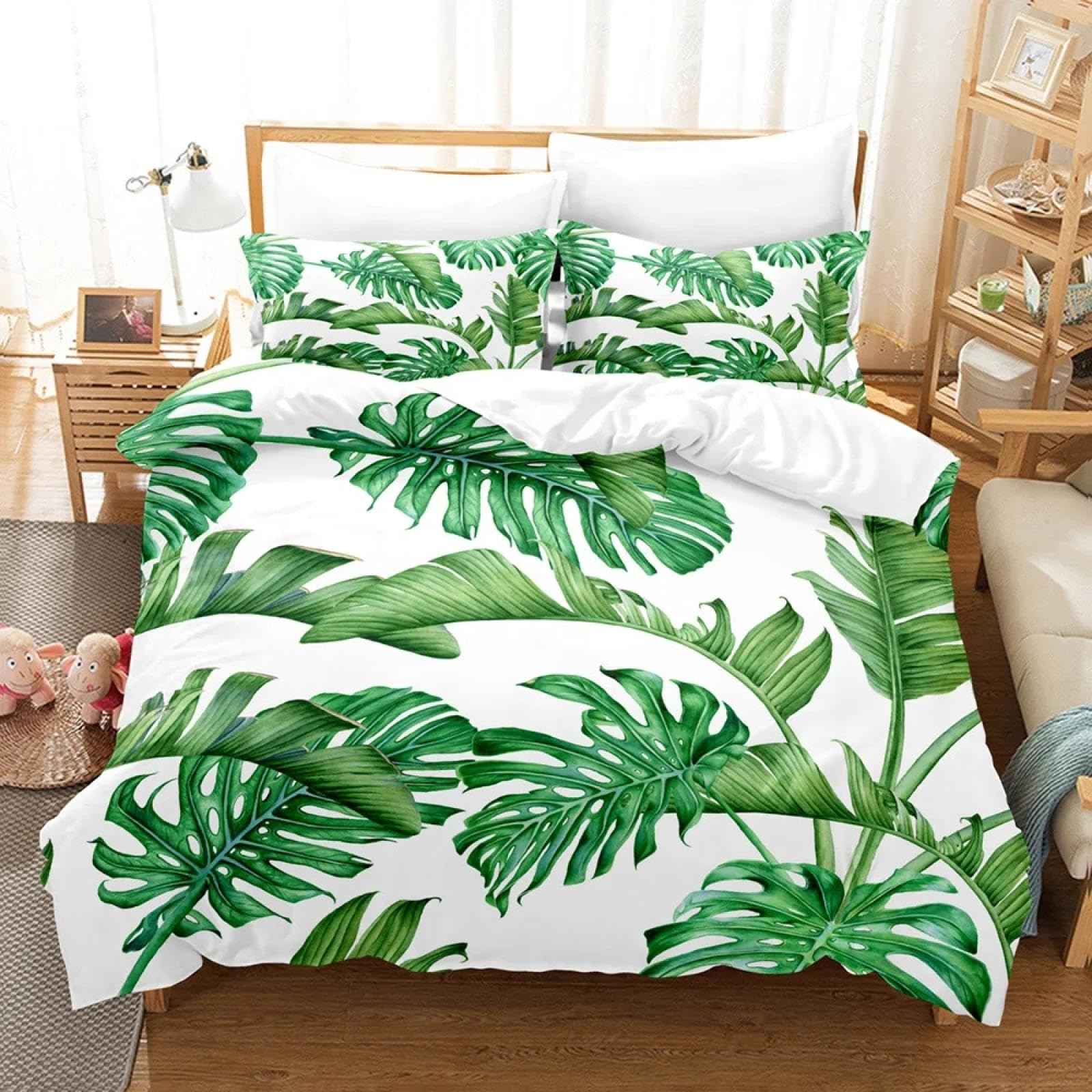 Parure de lit feuilles de palmier pour infuser de la douceur et du bonheur dans votre sommeil