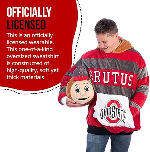 Miniatura 4 de Manta de peluche con capucha de gran tamaño, con bolsillo, regalos acogedores para adultos, mujeres y hombres, de la Universidad Estatal de Ohio