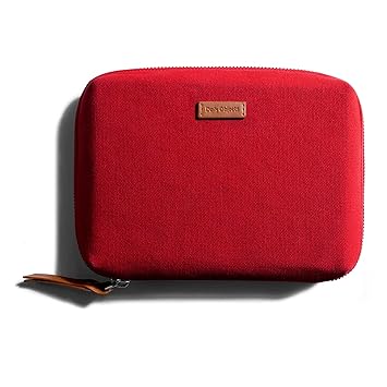 DailyObjects Large Travel Digital Accessories Storage Bag | Portable Gadget Organizer Case | Zippered Tech Kit Organizer Pouch - Red(Canvas) - image, photos