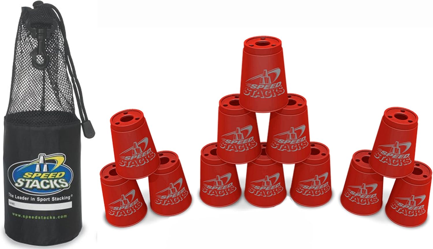 Speed Stacks Set of 12 Competition 4" Really RED Cups with Carrying Bag