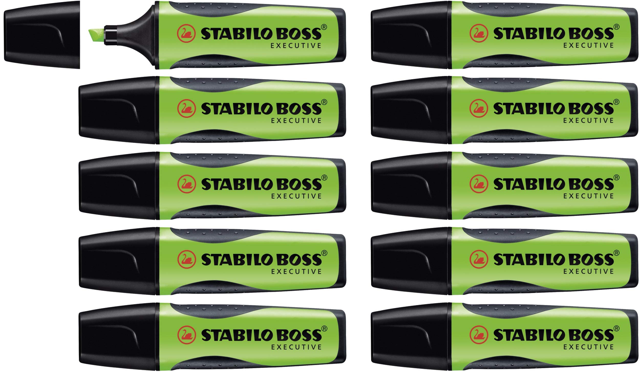 STABILO Highlighter BOSS EXECUTIVE - Box of 10 - Green