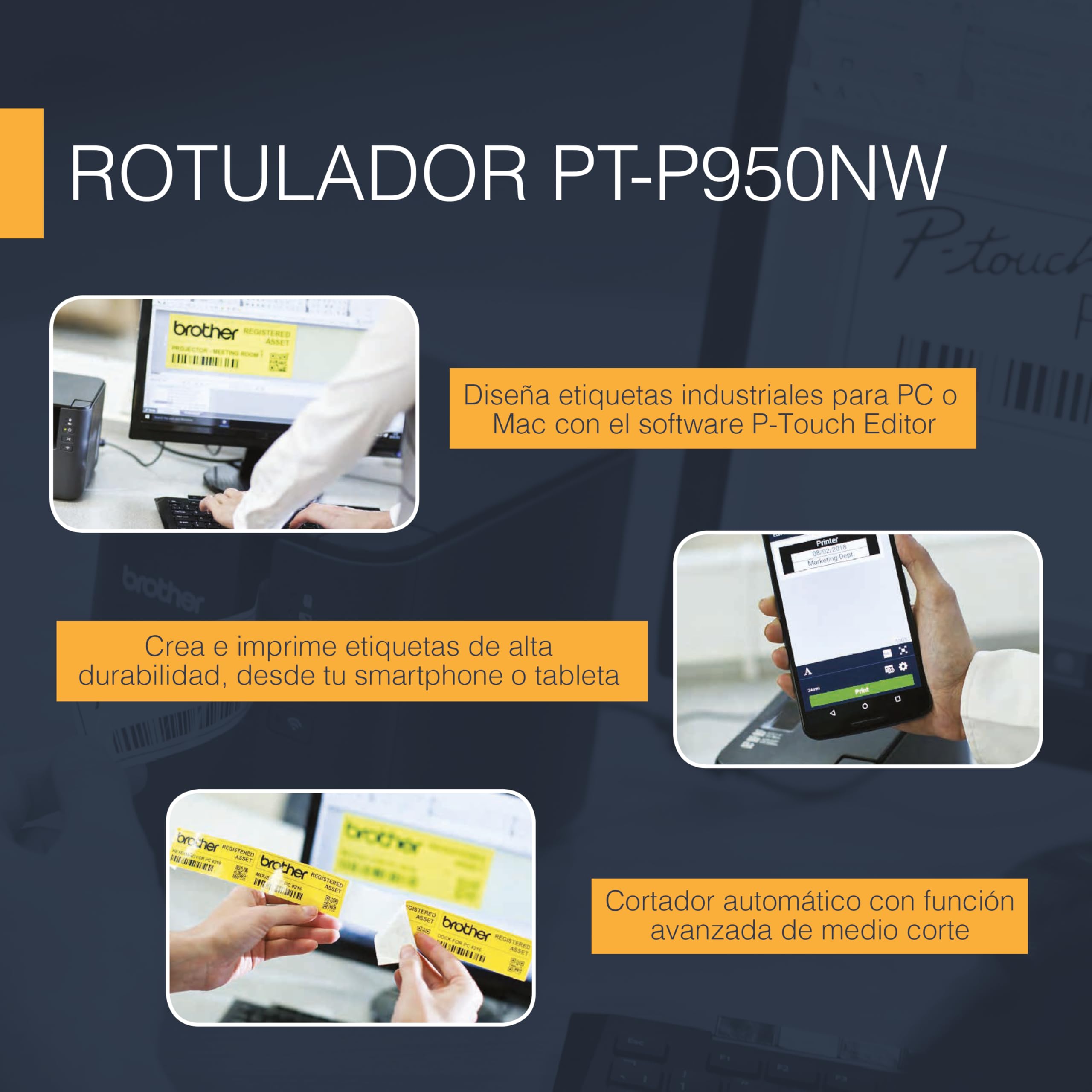 その他 PT-P950NW  brother Brother PT-P950NW profesjonalna sieciowa drukarka etykiet