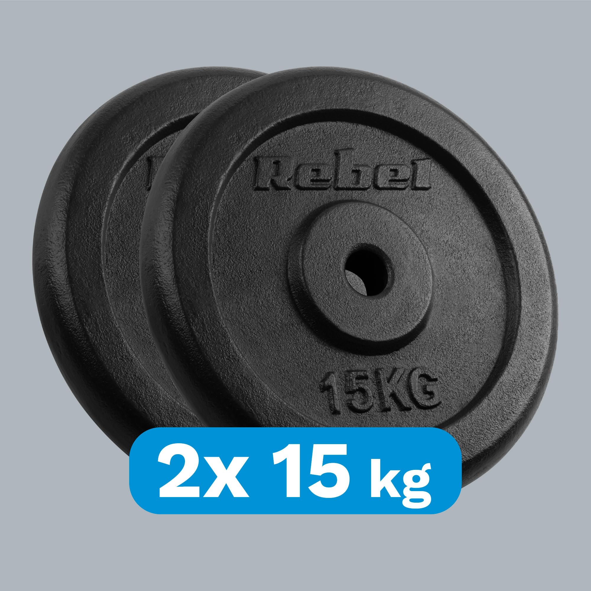 Rebel Zestaw Obciążeń Żeliwnych 2x15kg Otwór 31mm Talerz Klasyczny RBA-2130