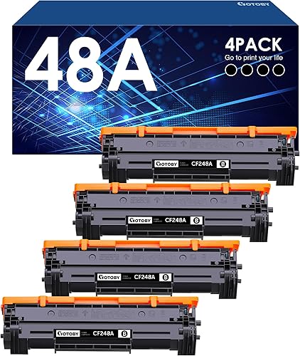 Cartuchos de tóner compatibles 48A de repuesto para impresora HP 48A CF248A para impresora Pro M15w M15a M16w M16a M28w M29w M29a M30w (4 negro)