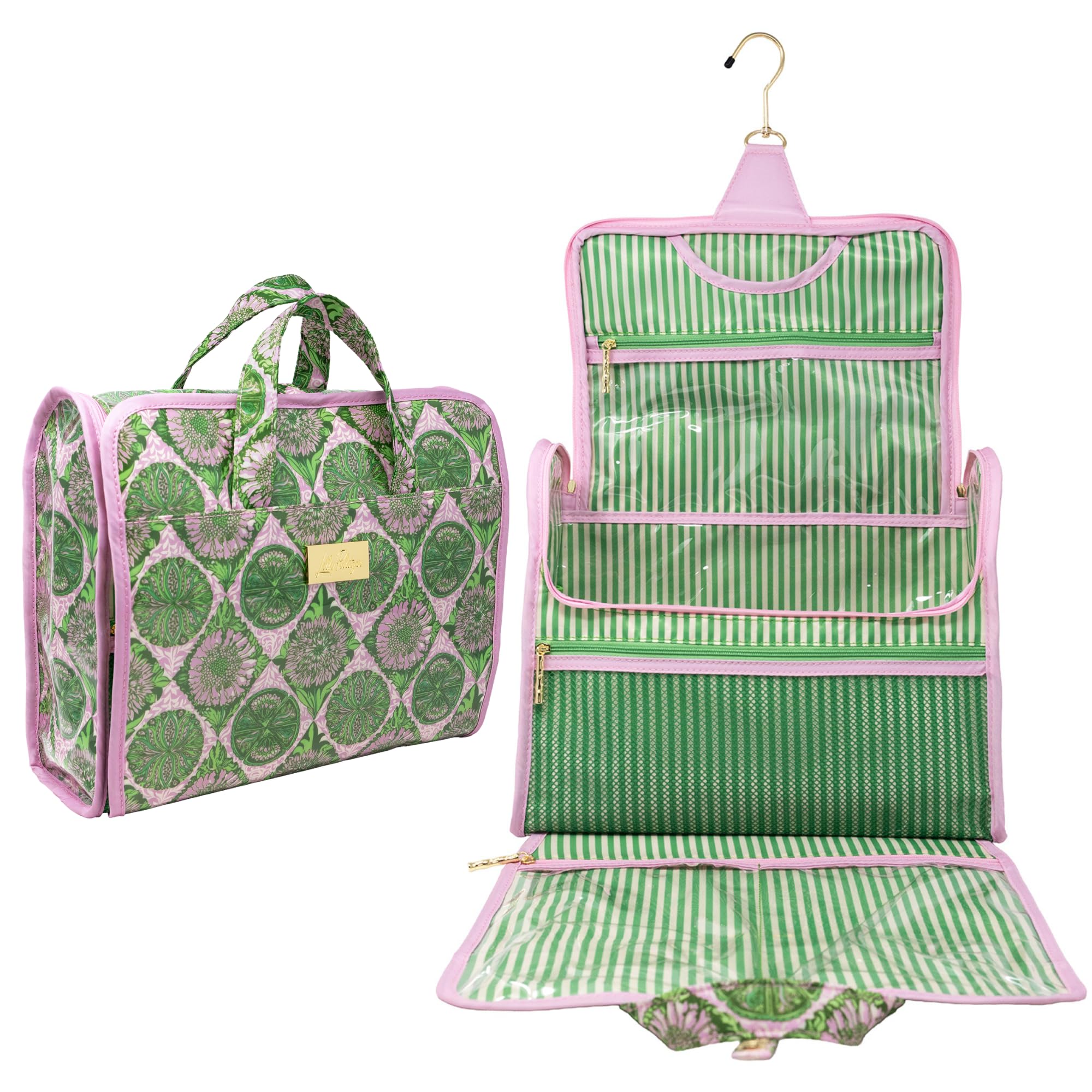 Lilly Pulitzer Neceser colgante, diseño de azulejos tropicales