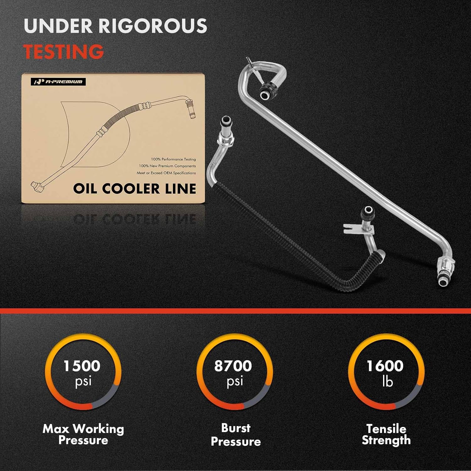 A-Premium Automatic Transmission Oil Cooler Line Hose Assembly Compatible with Ford Edge 2011-2014, Flex 2011-2019 & Lincoln MKX 2011-2015, MKT 2011-2019