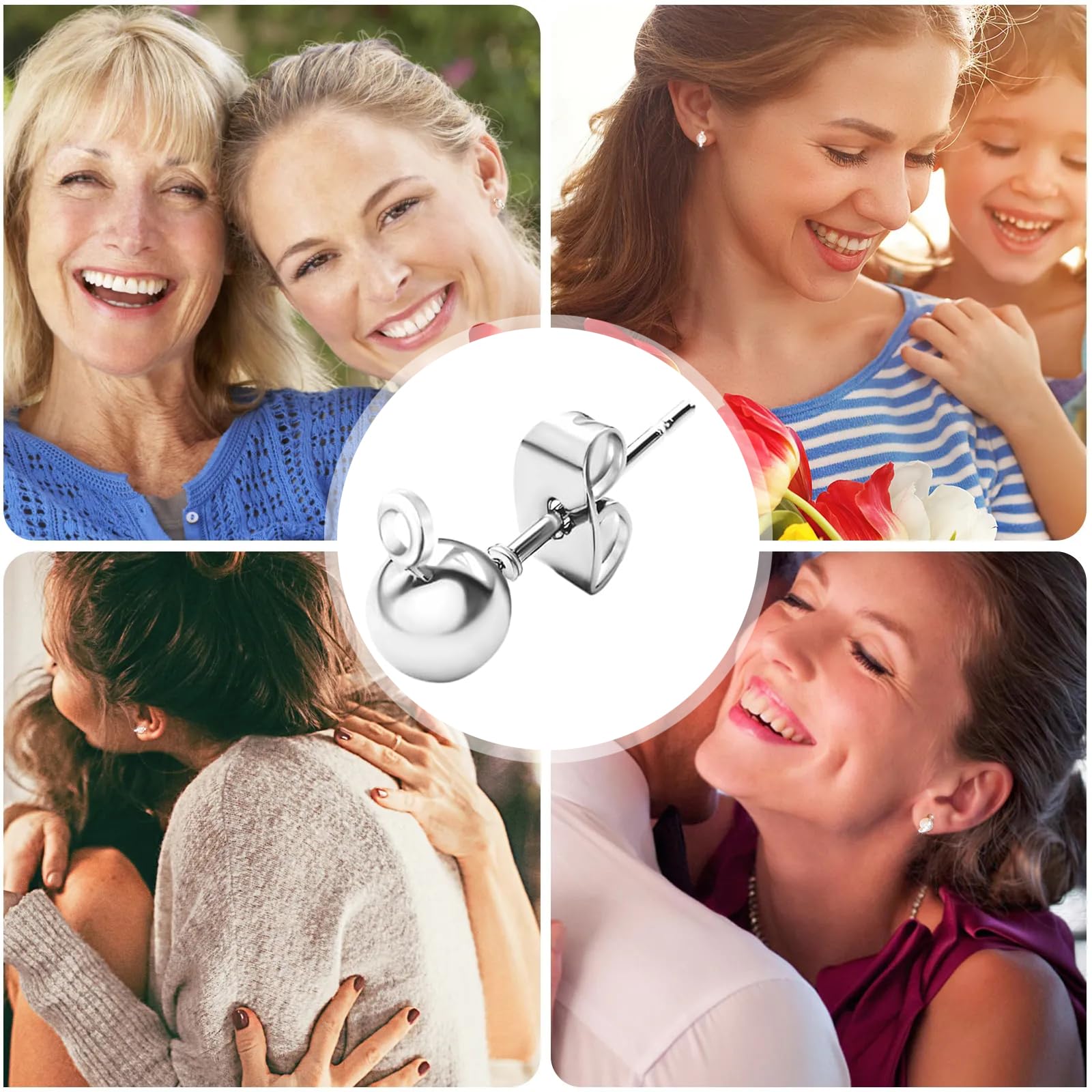 Set 20 Ganci Per Orecchini Argento 925 - Con Tappi A Farfalla, Per Creazione Gioielli Fai Da Te