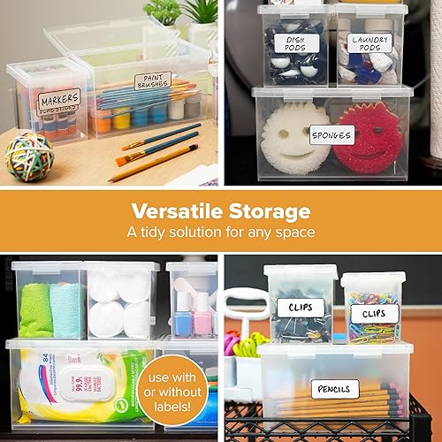 Miniatura 2 de Bostitch Konnect - Contenedores de almacenamiento con tapas, organizador, caja de plástico transparente, contenedores apilables, paquete de 3