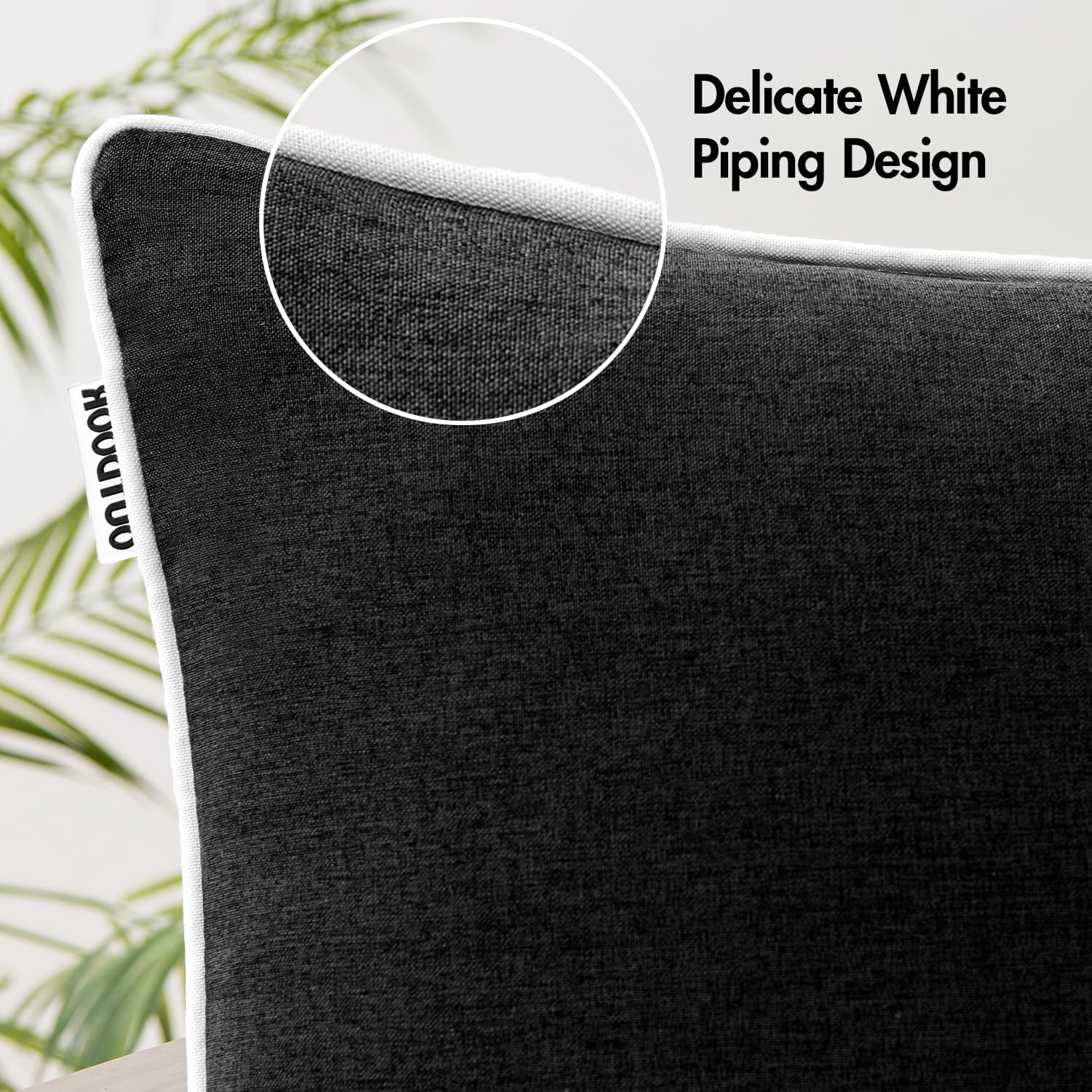 MIULEE Pack of 2 18x18 Inch Outdoor Pillow Inserts Waterproof Decorative Throw Pillow Insert Pack of 2 Outdoor Waterproof Throw Pillow Covers Decorative Farmhouse Linen Pillow Covers