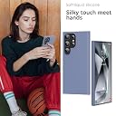 YATWIN Silicone Back Case for Samsung Galaxy S24 Ultra, Soft-Touch Phone Back Cover for Samsung Galaxy S24 Ultra - Lavender Grey gallery image