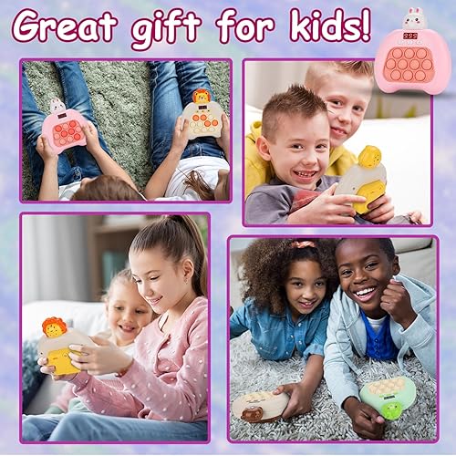 Miniatura 6 de Hdcaravan Juego de burbujas de empuje rápido, juego de rompecabezas mejorado de mano con pantalla para niños, juguetes de alivio de estrés de empuje