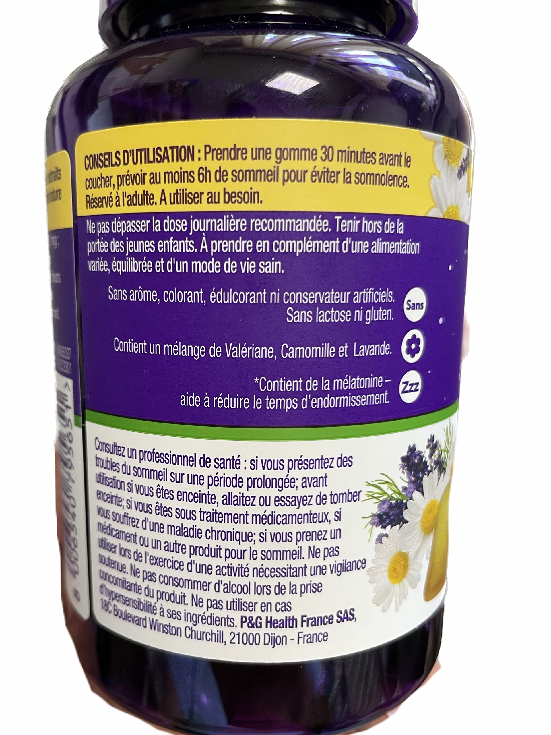 ZzzQuil Sommeil 30 Radiergummis Aroma Mango Banane 3 Packungen