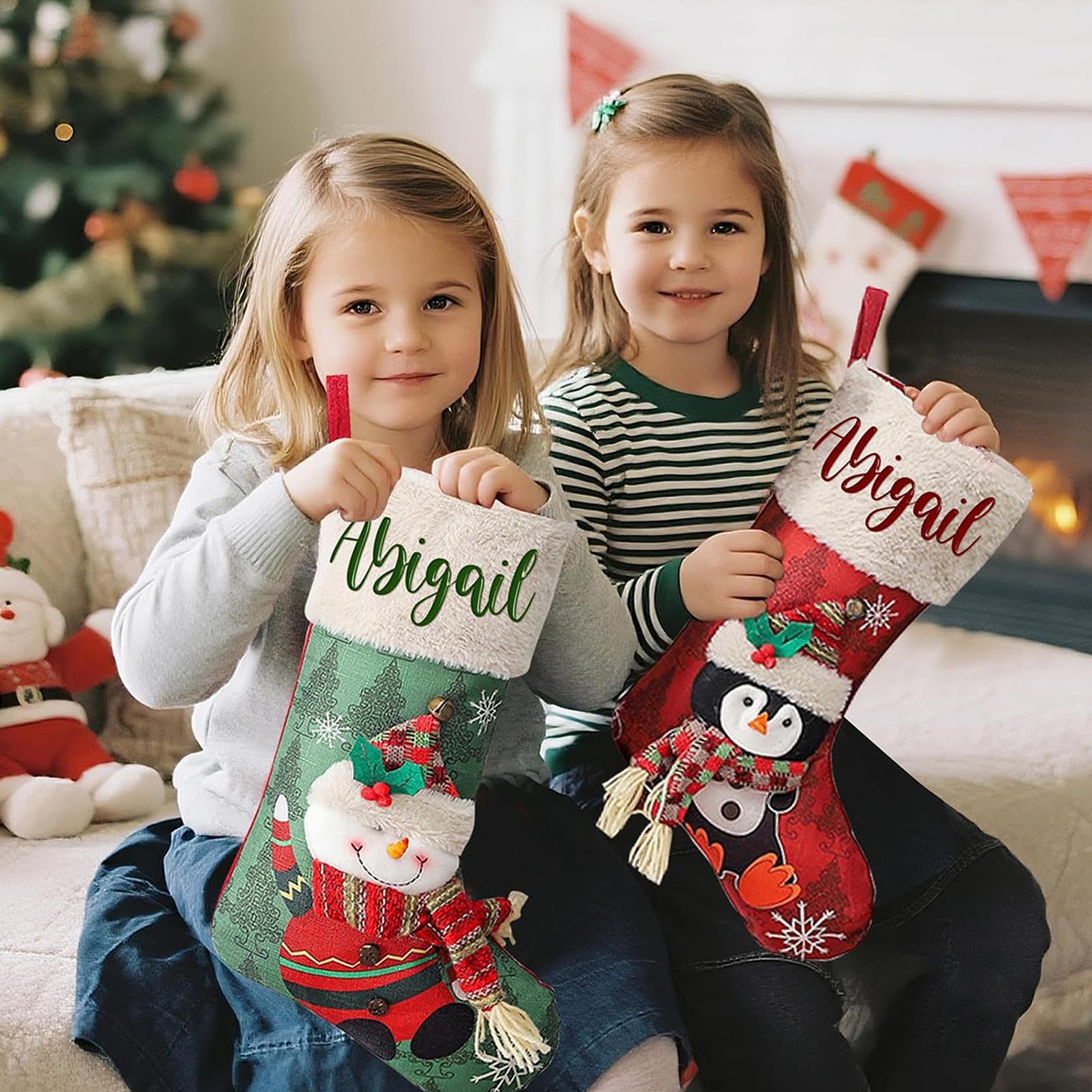 Weihnachtsstrümpfe 5-teiliger Süßigkeiten-Niedliche Weihnachtsdekorationen | Socken Taschen Für Weihnachtsbaum Kamin Sims Preise Füller Familien Weihnachtsfeier