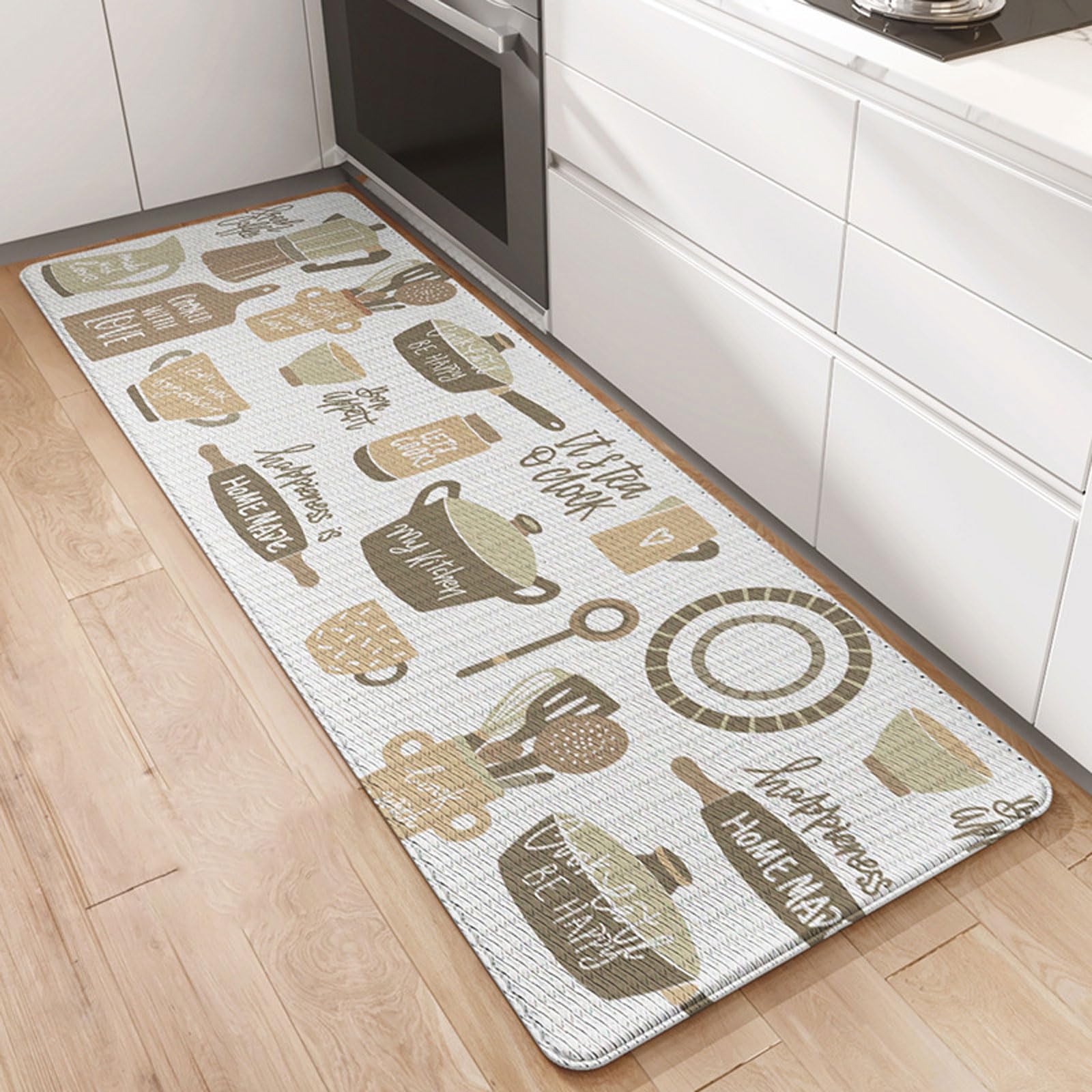 Alfombra De Cocina Antideslizante,Alfombra De Cocina Antifatiga,Alfombras De Cocina Lavables,AbsorcióN De Aceite,Antideslizante,Antiincrustante,Adecuado para Comedor Familiars
