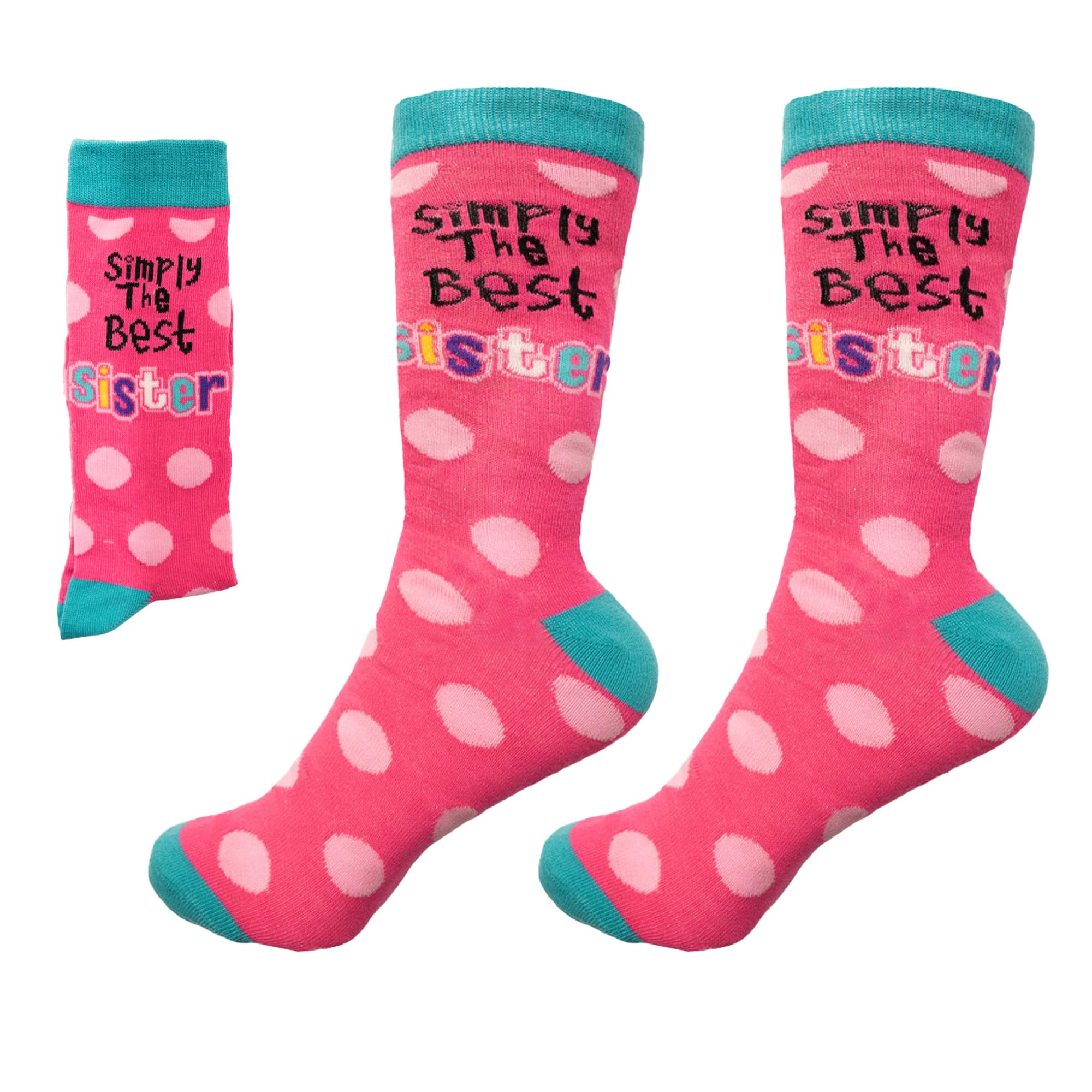 SHATCHI Girls Simply The Best Novelty Socks For Mens Women Boys, Brothers Day, Sisters Day Christmas Birthday Gift, Simply The Best Sister