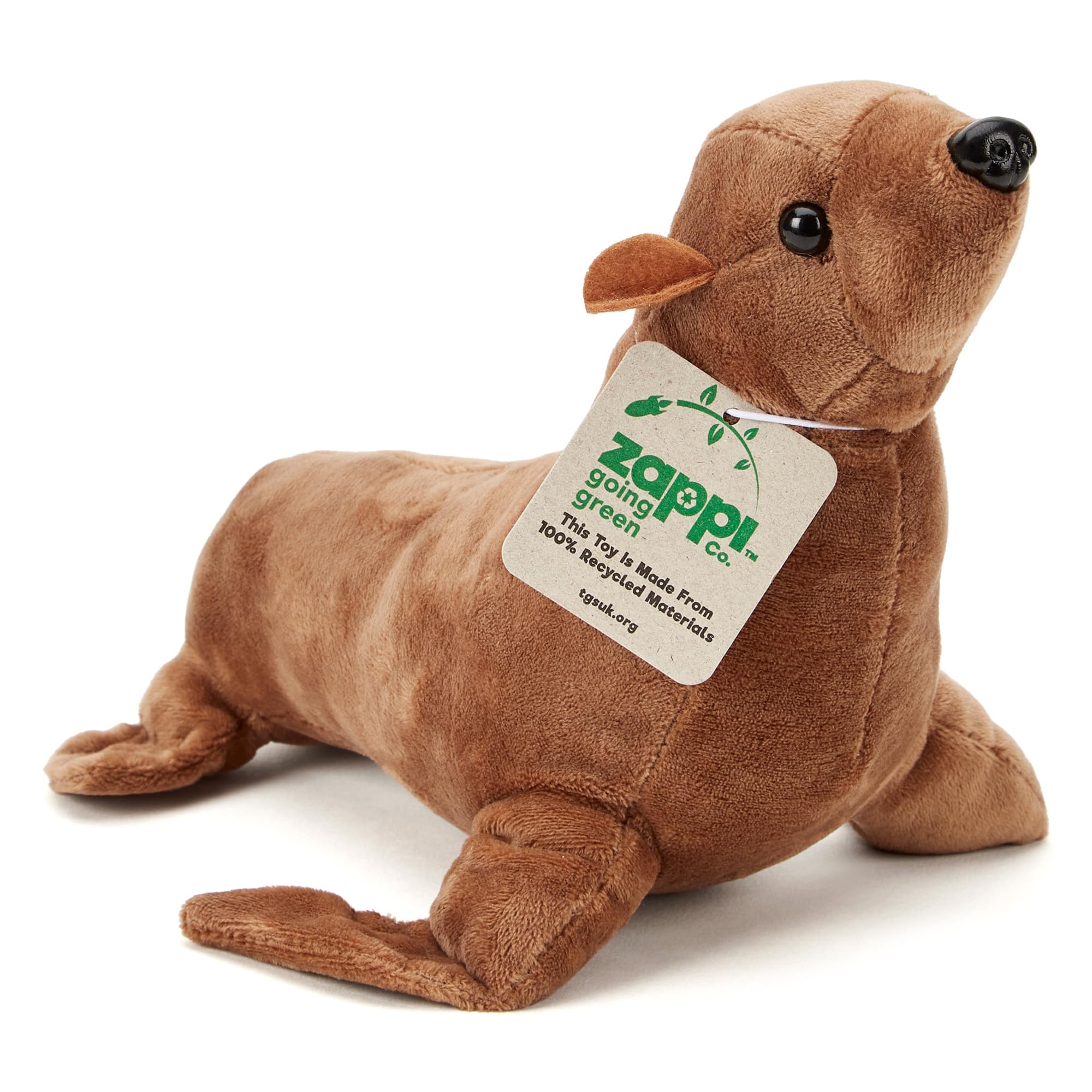Zappi Co 100% Recycled Plush California Sea Lion Toy (22cm Length) Stuffed Soft Cuddly Eco Friendly for Newborn Child โ image 1