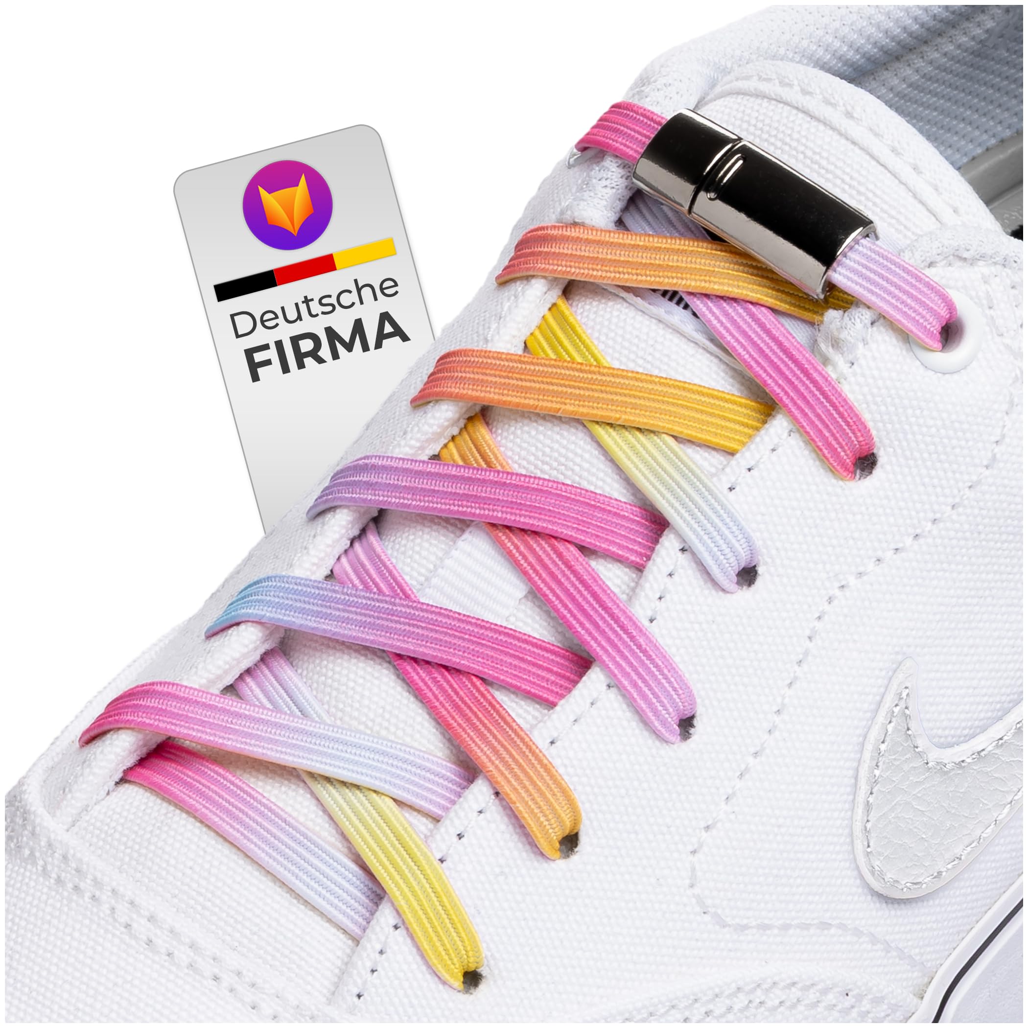 Premium Schnürsenkel ohne binden Elastisch – Schuhbänder ohne binden mit magnetischem Metallverschluss, Gummi Schnürsenkel mit Schnellverschluss für Sneaker, Kinder, Senioren & Erwachsene