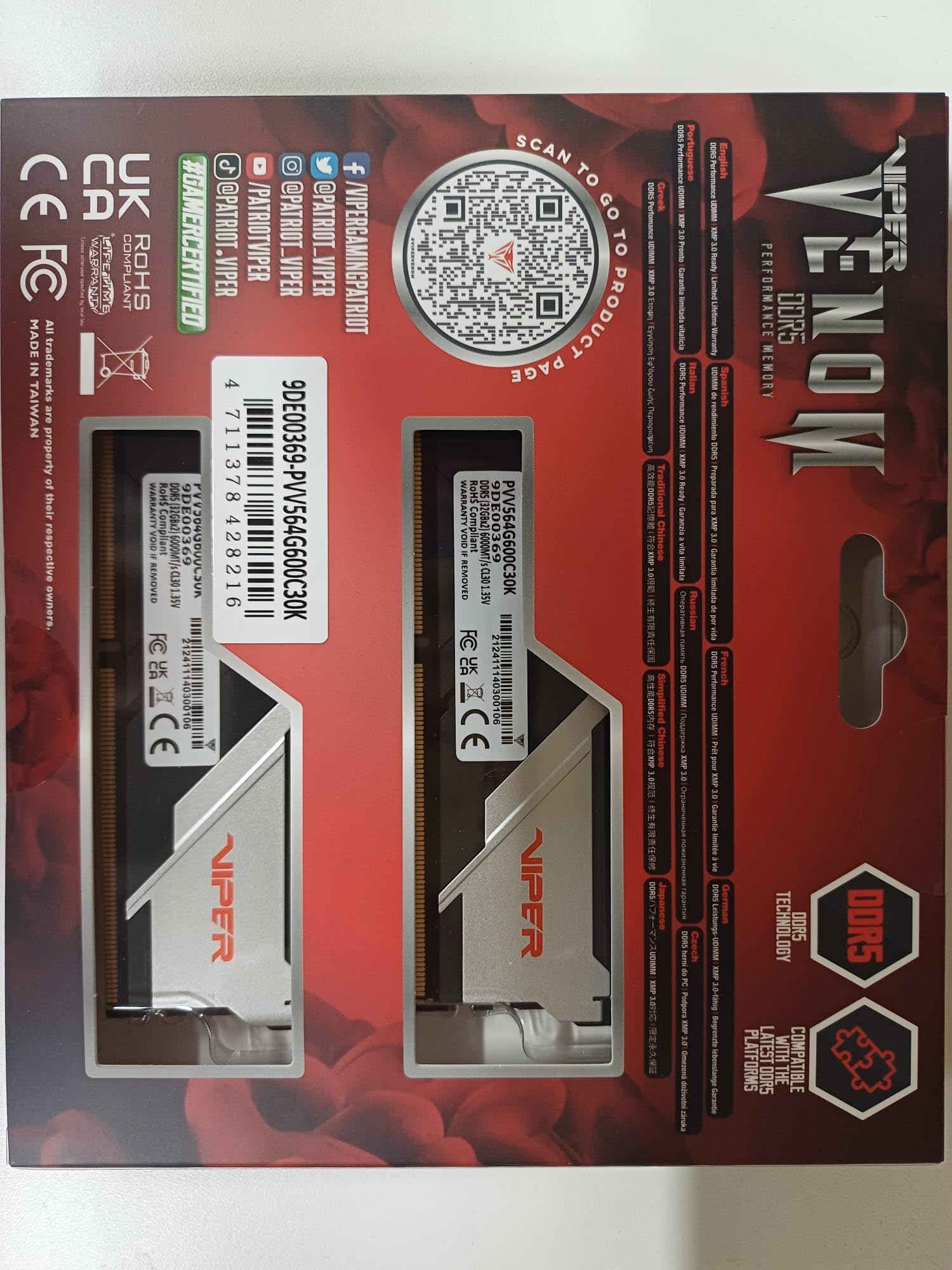 Viper Venom メモリ 64GB DDR5 5200MHz Viper Venom RGB & Non-RGB DDR5 Performance DRAM | Viper Gaming