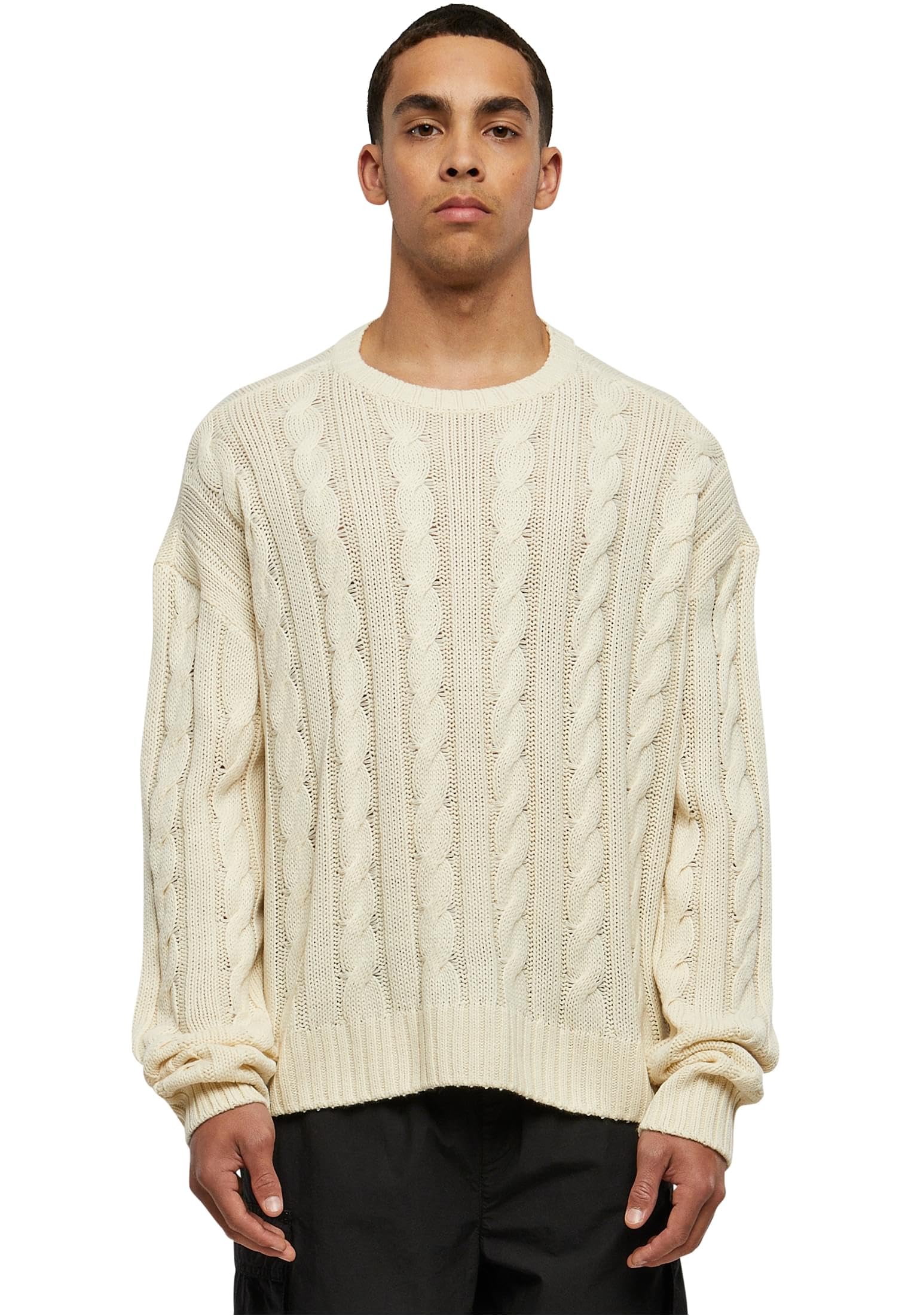 Urban Classics Men's Boxy Sweater Sweatshirt, Sand, 4XL