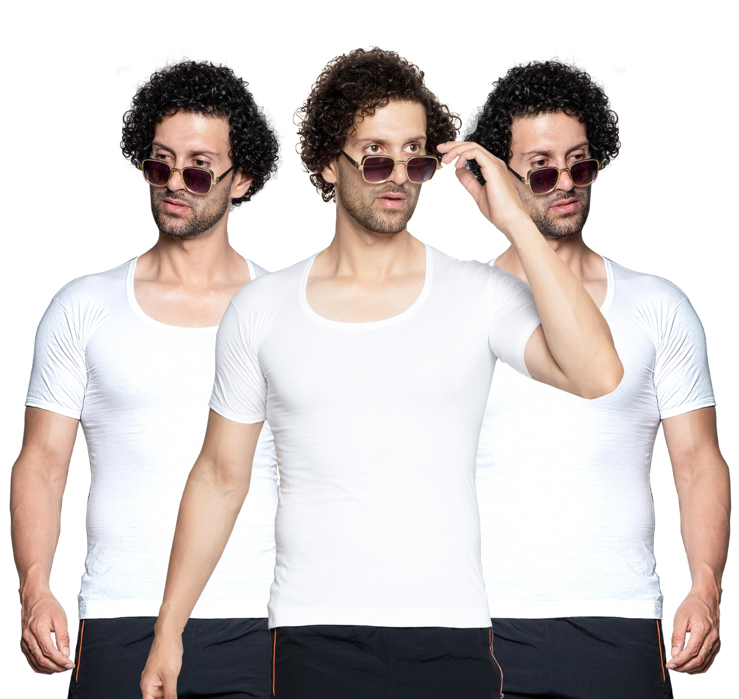 essa 3-Pack Men's Slim Fit Vests - Premium Breathable Cotton | Modern & Effortless Comfort & Style | Flattering Fit | Triple The Value, Triple The Comfort | White-picture-35