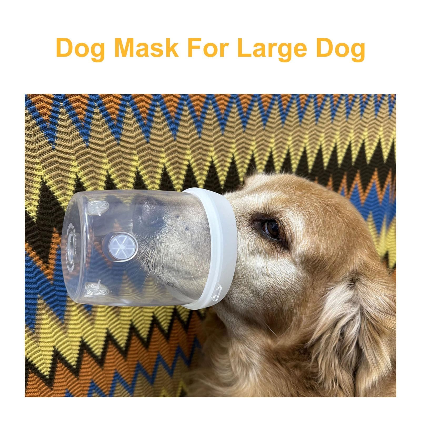 Hundevernebler und Inhalationsmaske, Sauerstoffmaske für große Hunde, Weiß (L)
