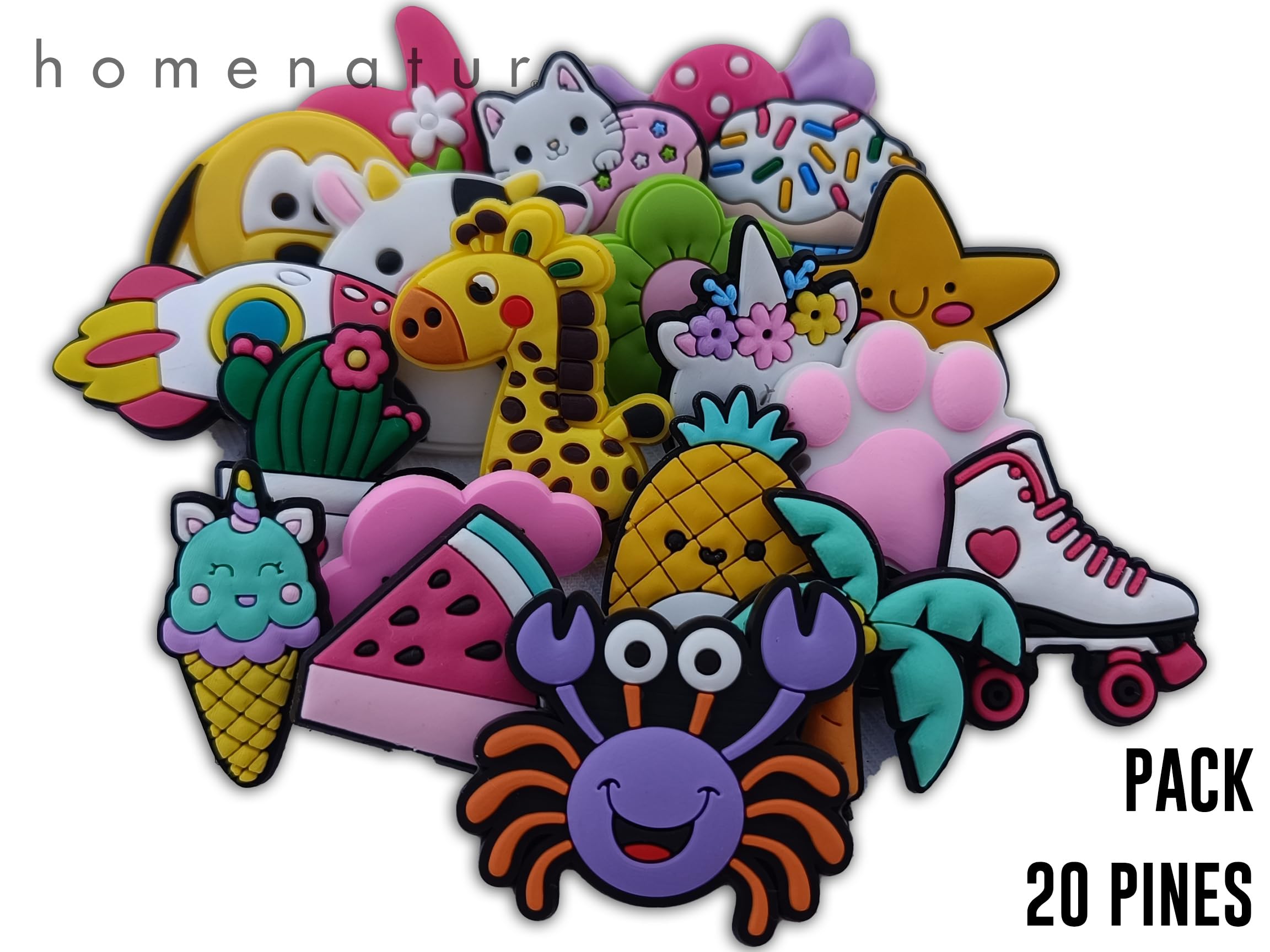 Pines Decorativos para Crocs - 20 Piezas - Shoe Charms - Accesorios para Zapatos - Mujer Hombre Niños